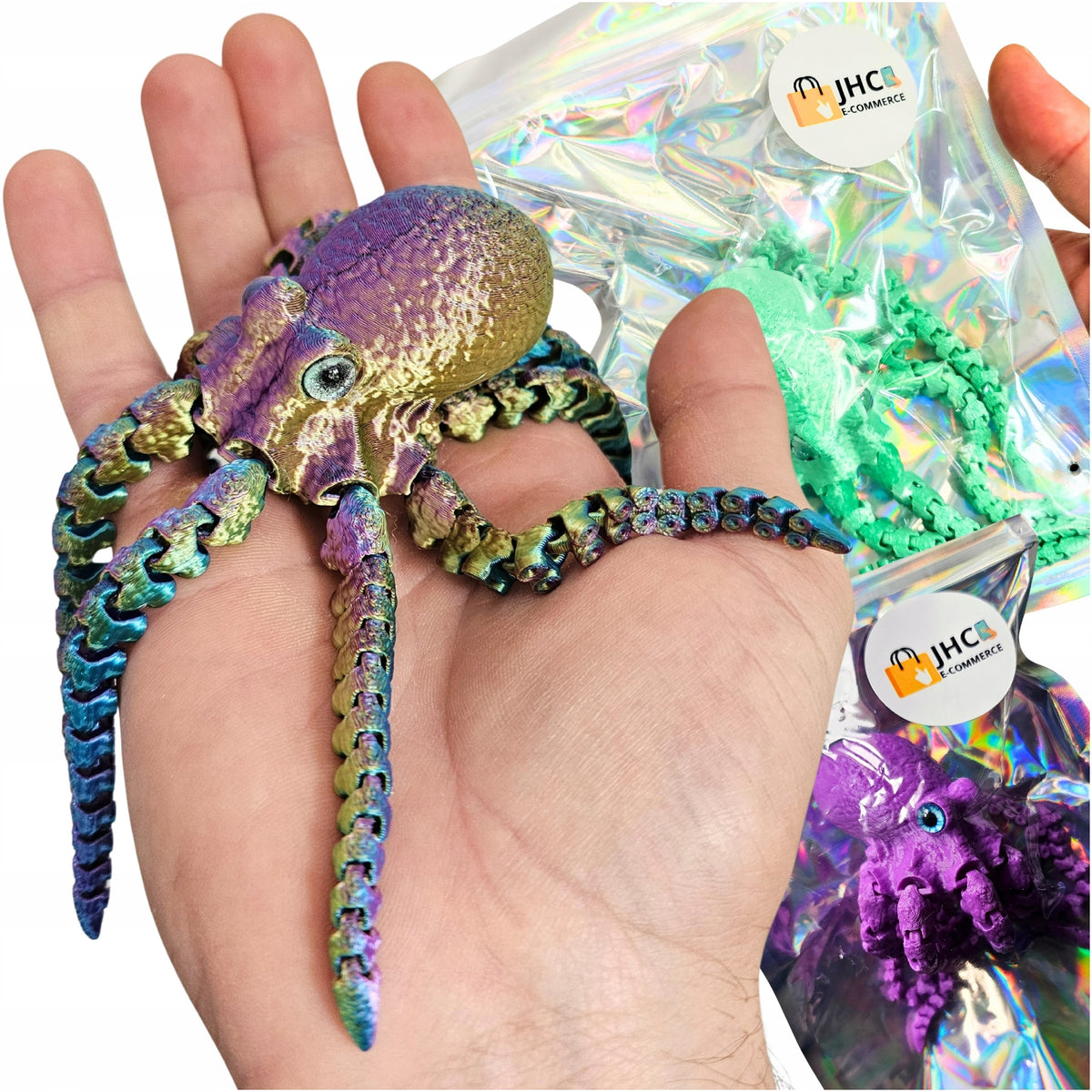 Octopus Dragon 3D Printing Articulated Realistic Moving Figurine with Printer