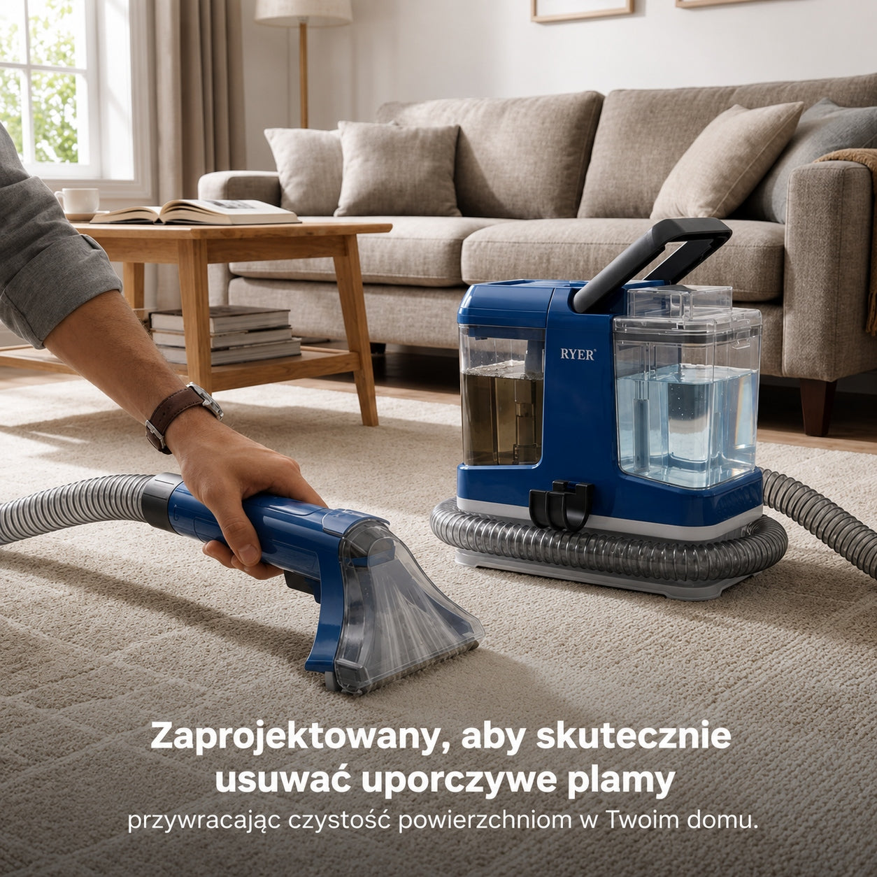 Odkurzacz Piorący RYER COMPACT PLUS 9000Pa Dywany Tapicerka 2 Zbiorniki Manufacturer code 256