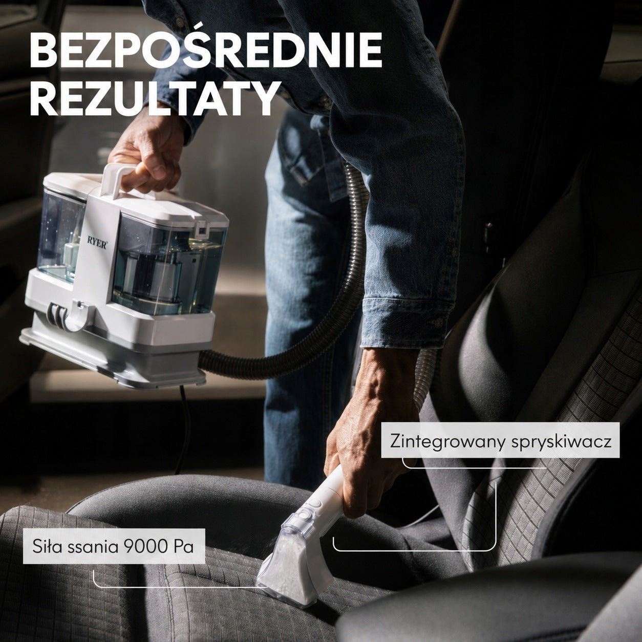 Odkurzacz Piorący RYER Compact 9000Pa Tapicerka Sofa Auto 2 Akcesoria Manufacturer code 120