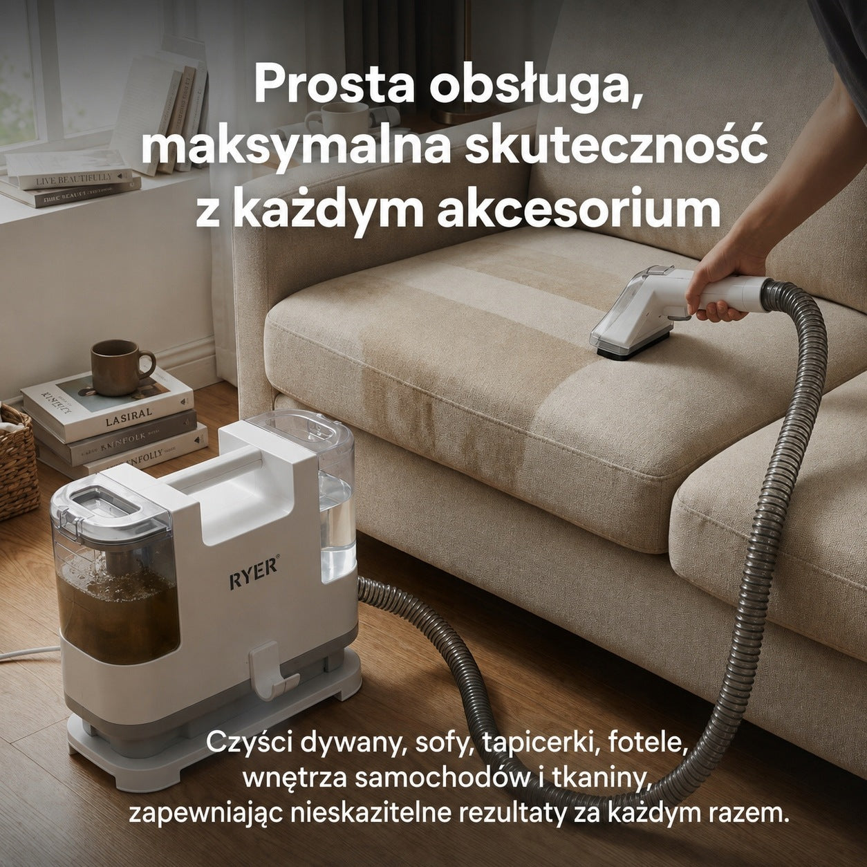Odkurzacz Piorący RYER Spot Cleaner 9000Pa Tapicerka Materace Sofa Auto Manufacturer code 93