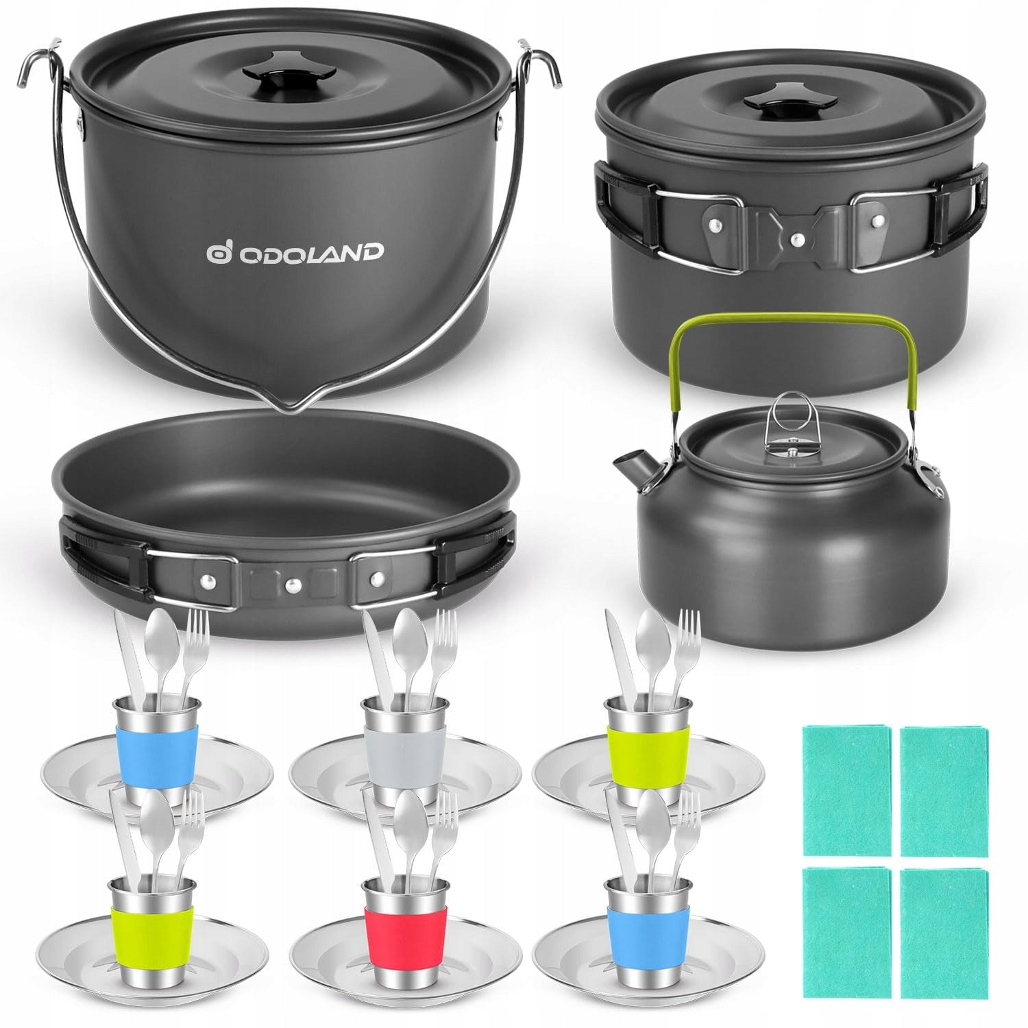 Odoland Tourist Dish Set 39 El Pots Kettle for 6 People