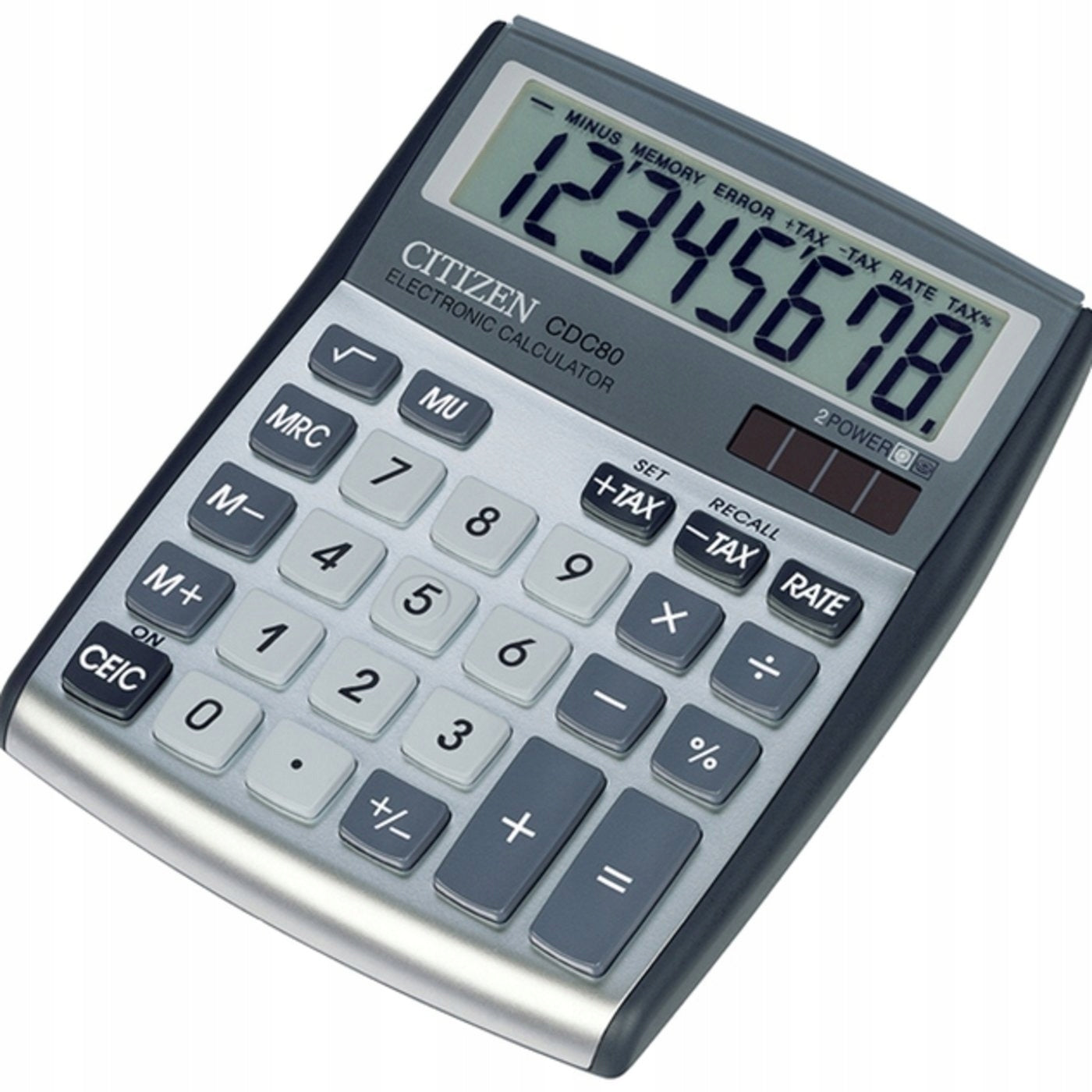 Office Calculator Citizen CDC-80 Silver for Office School