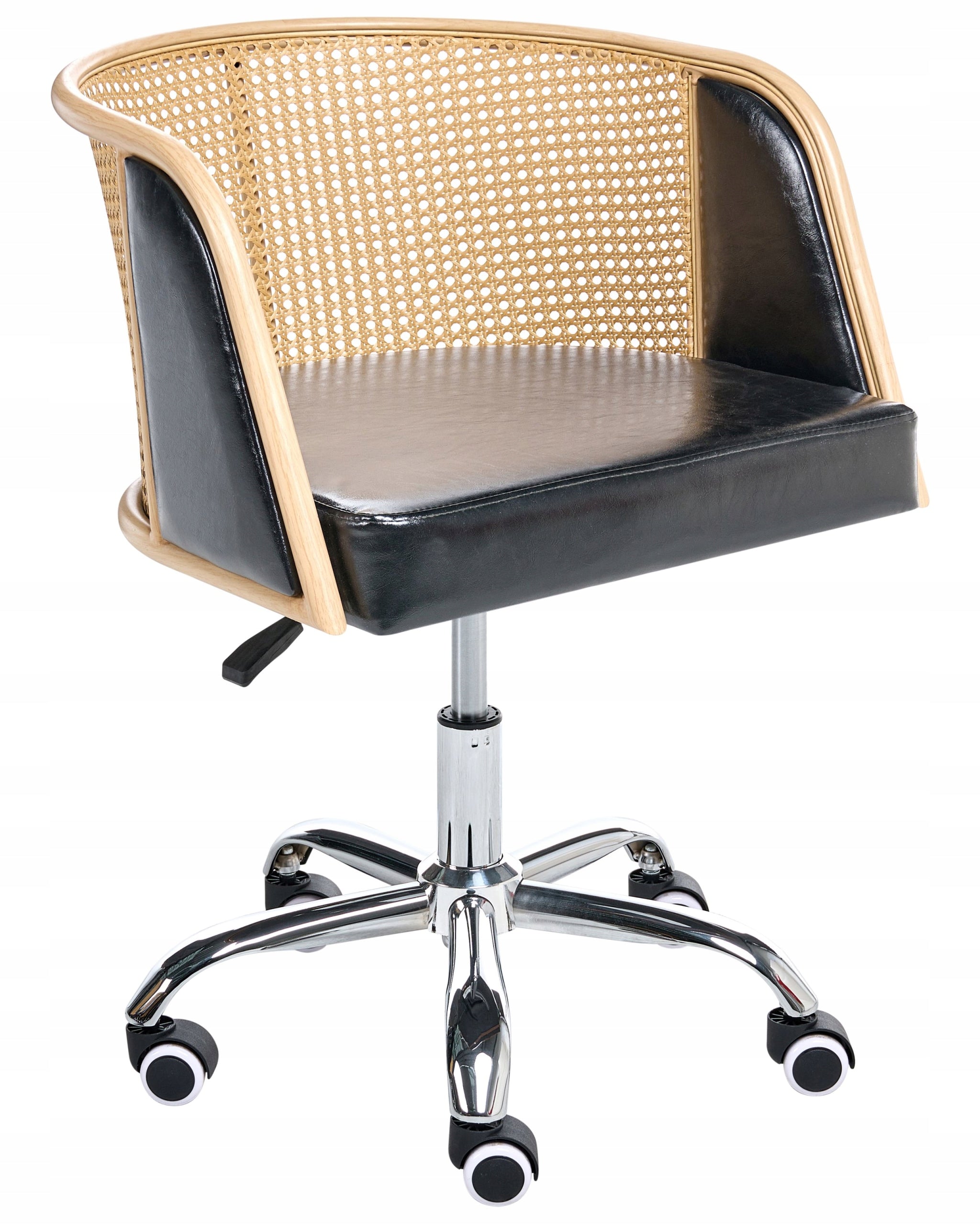 Office Chair Adjustable Faux Leather Black