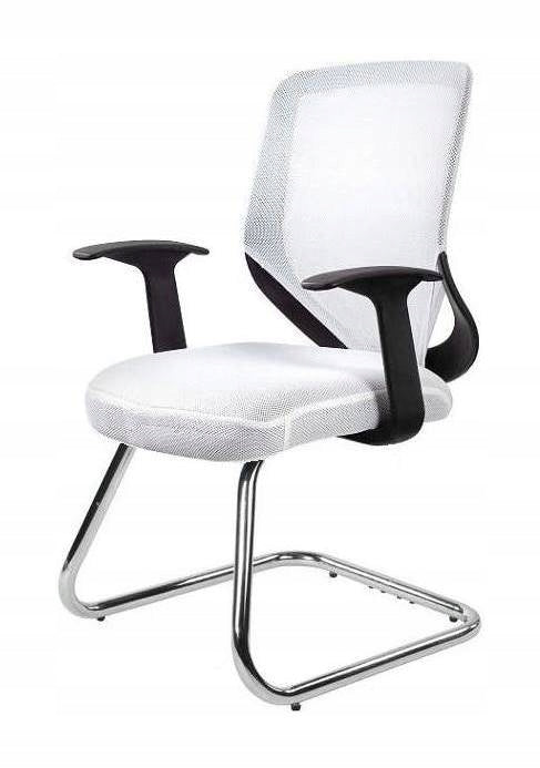 Office Chair MOBI SKID Conference Mesh White Stable On Skids 130k Packaging status original