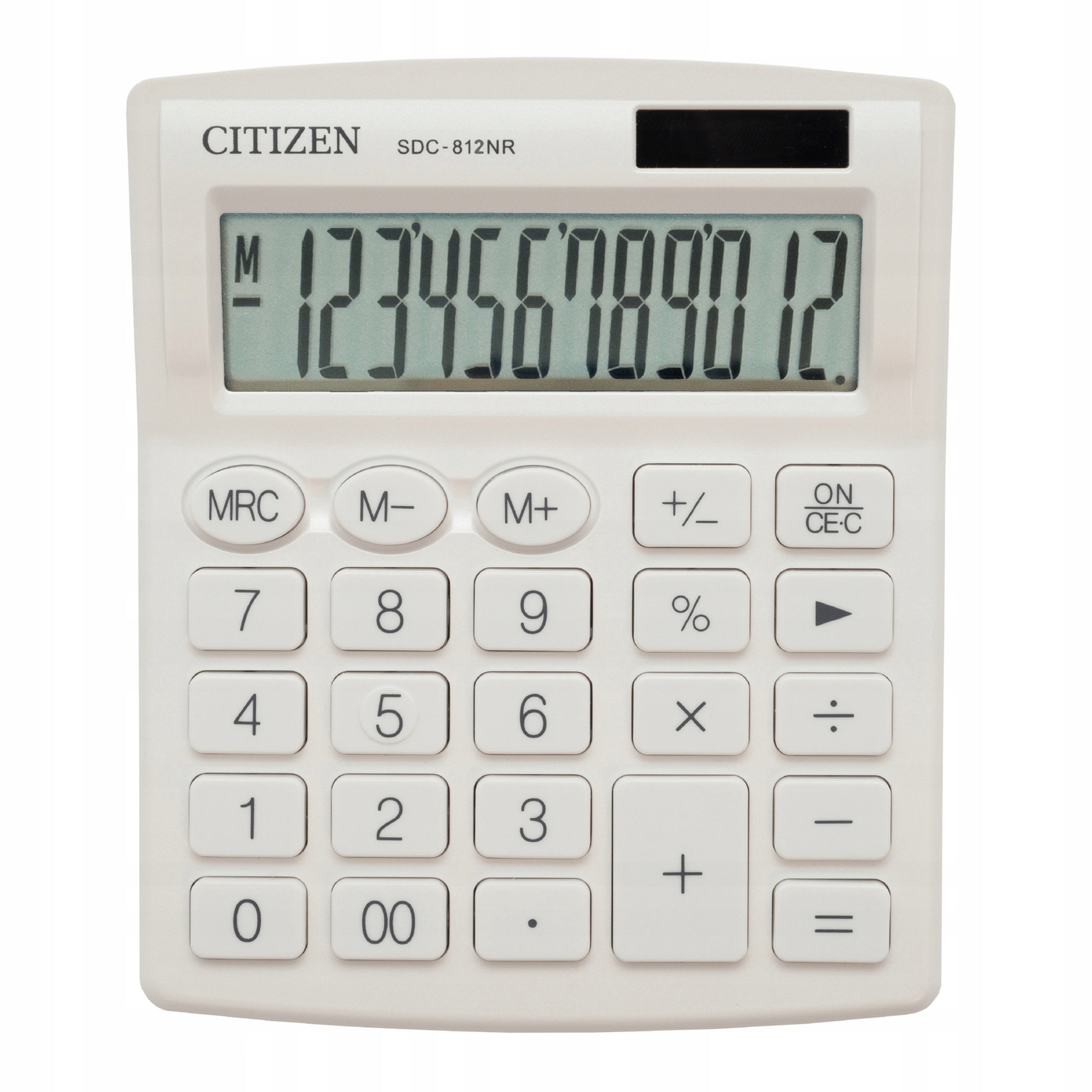 Office calculator Citizen SDC 812 NRWHE 12 digits white percent