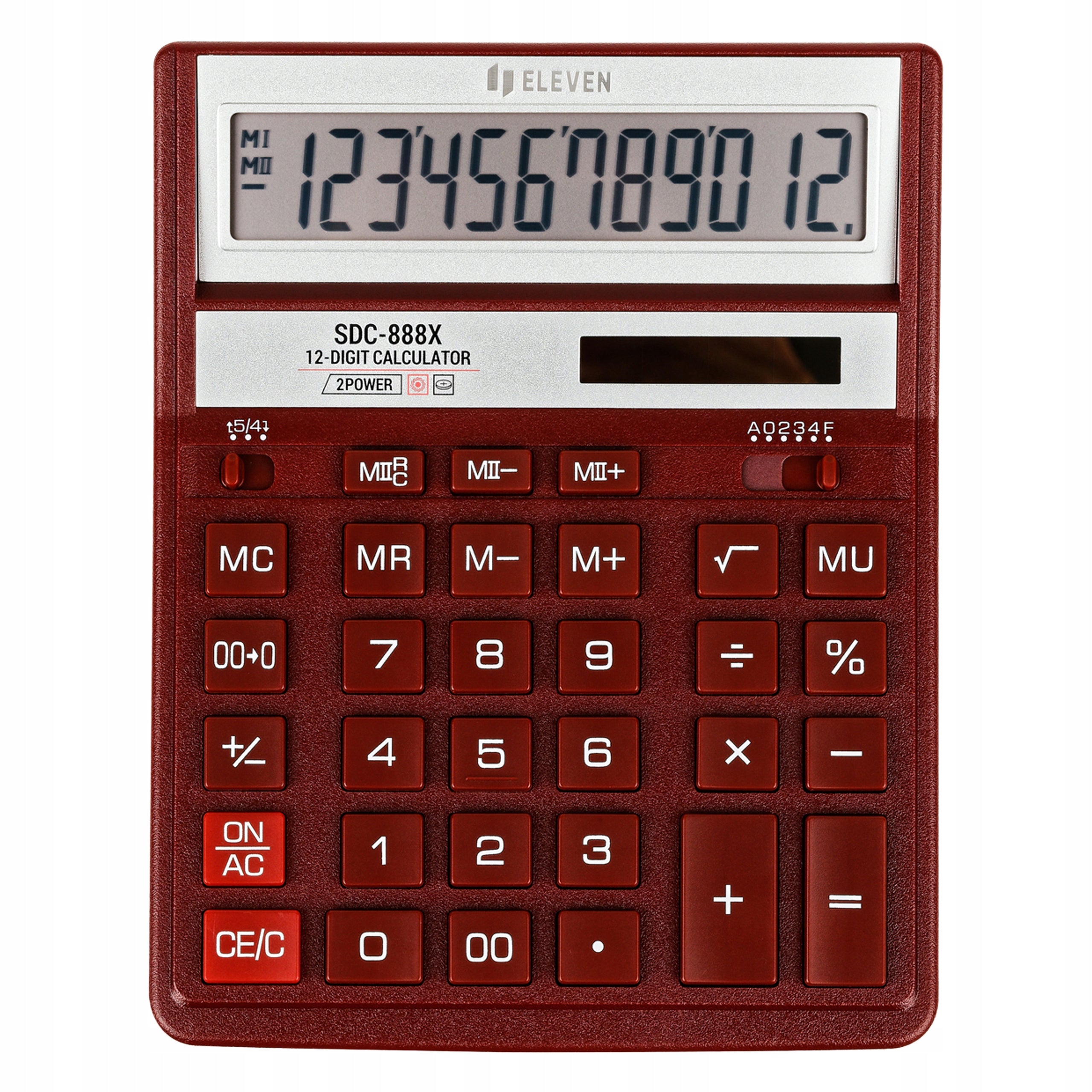 Office calculator Eleven SDC 888 XRD red large for accountant