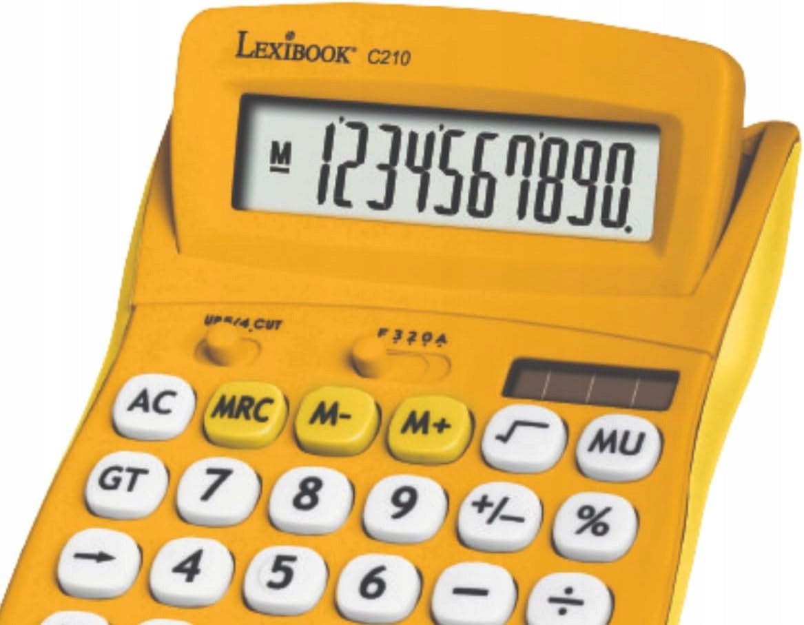 Office calculator Lexibook C210 solar cell LCD yellow Brand Lexibook