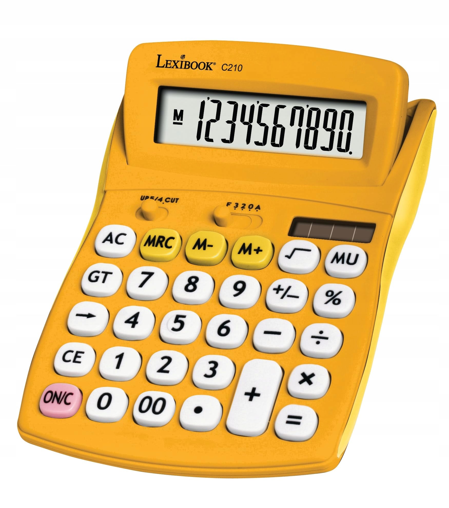 Office calculator Lexibook C210 solar cell LCD yellow