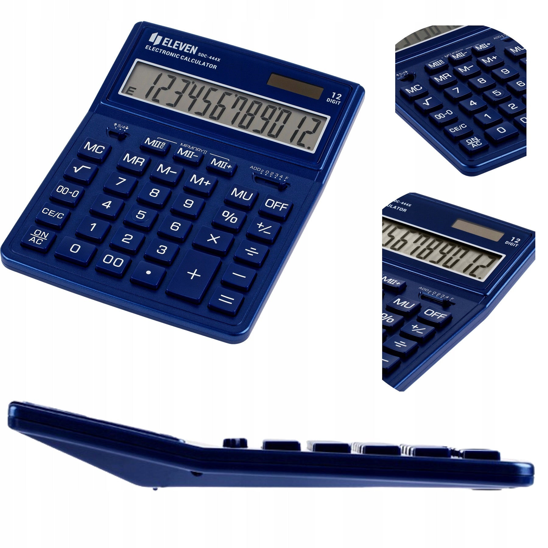 Office calculator multifunctional ELEVEN SDC-444XRNV blue