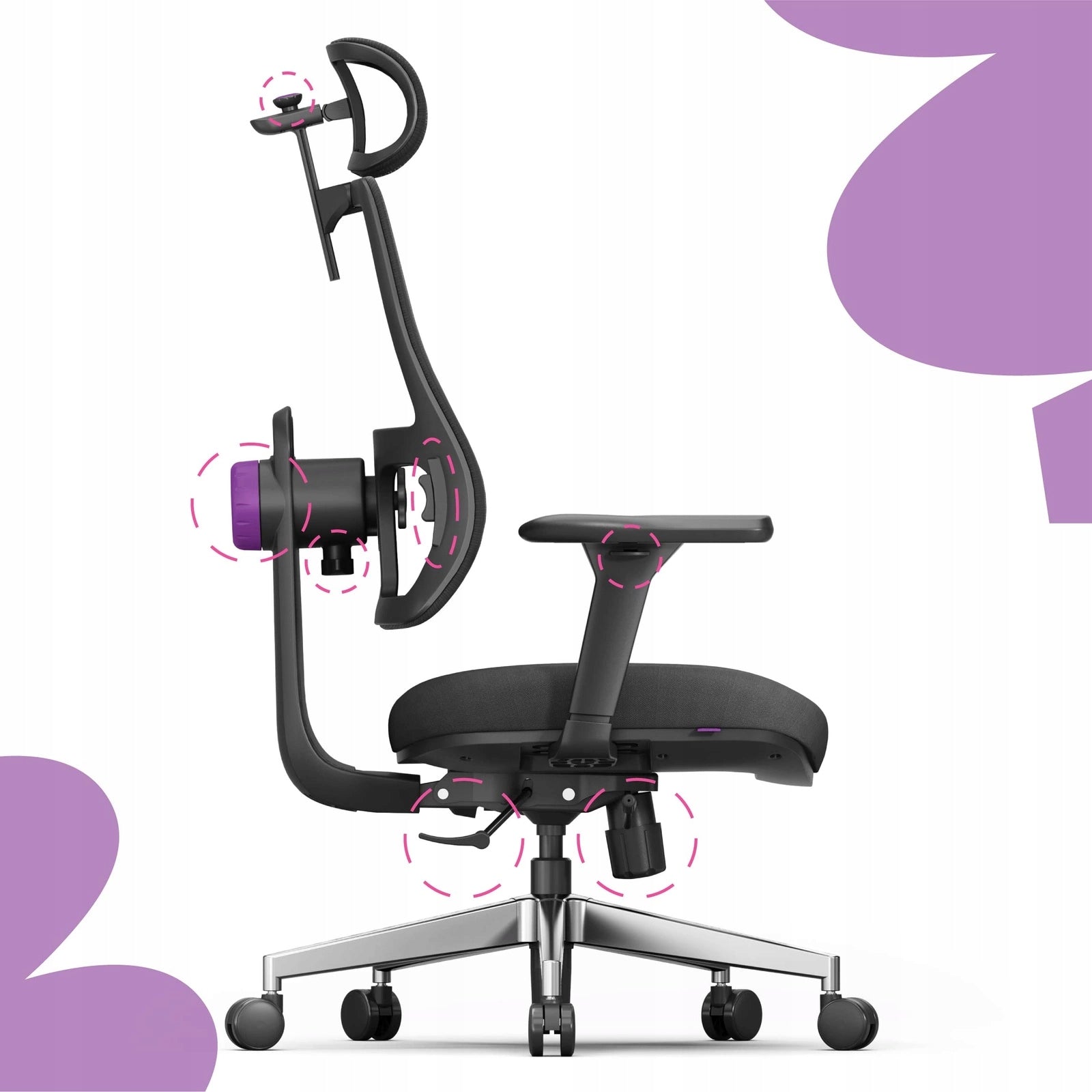 Office chair Ergonomic RULING136 kg Spacetronik Lumbo swivel Manufacturer code SPC-LUMBO-11B