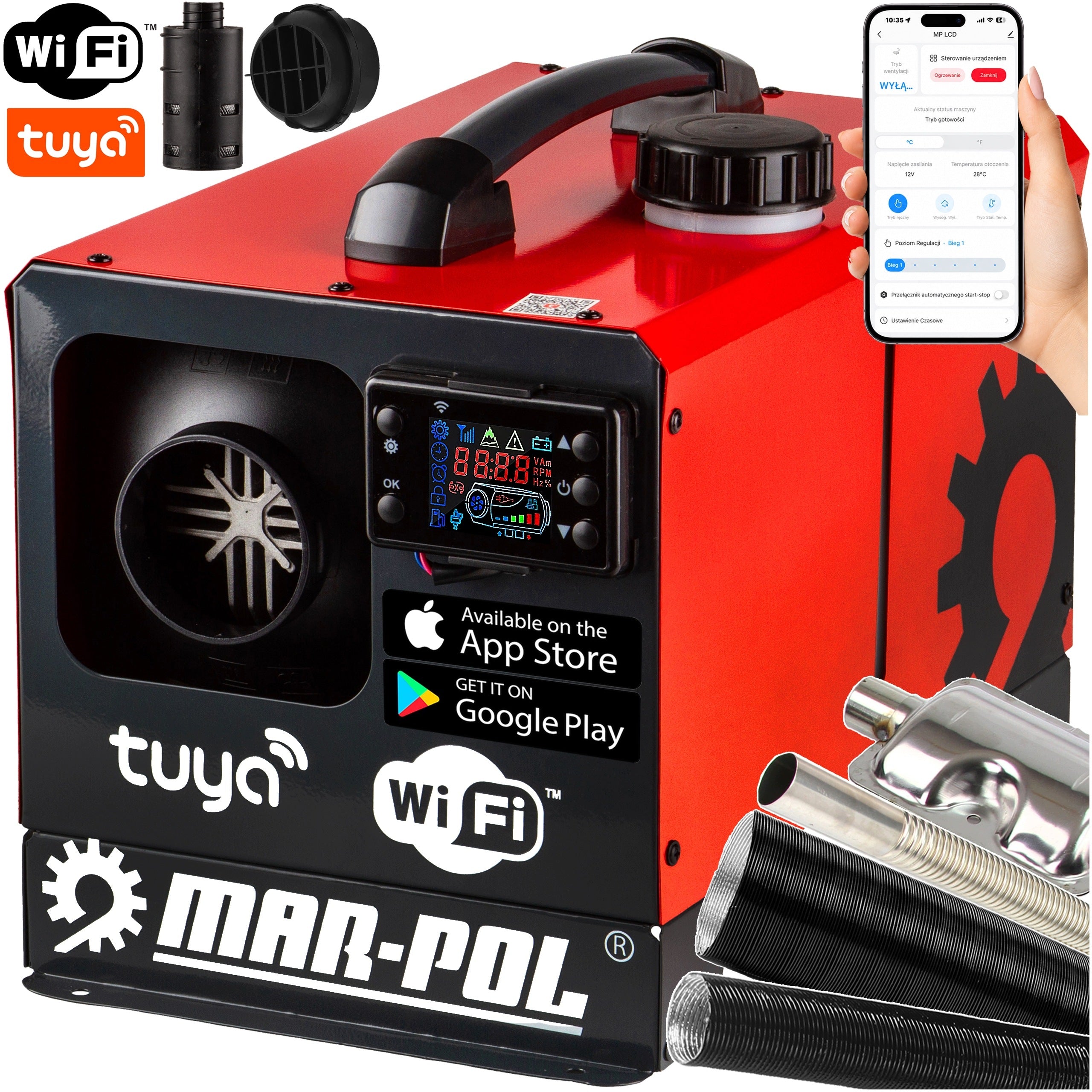 Oil HEATER 8kW COMBUSTION PARKING HEATER WIFI TUYA 230V 12V
