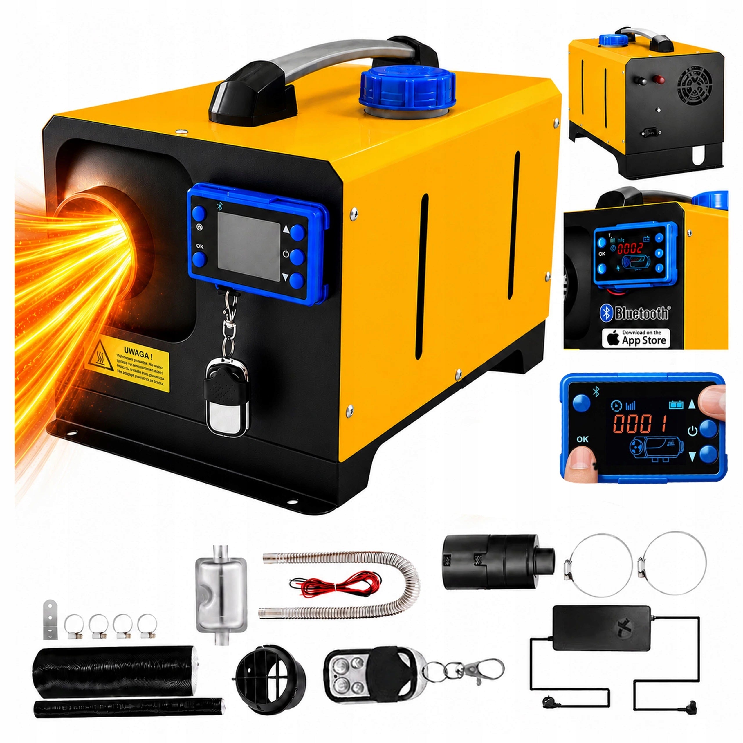 Oil diesel heater 8kW 12/24V 230V Bluetooth Brand Realne Ceny
