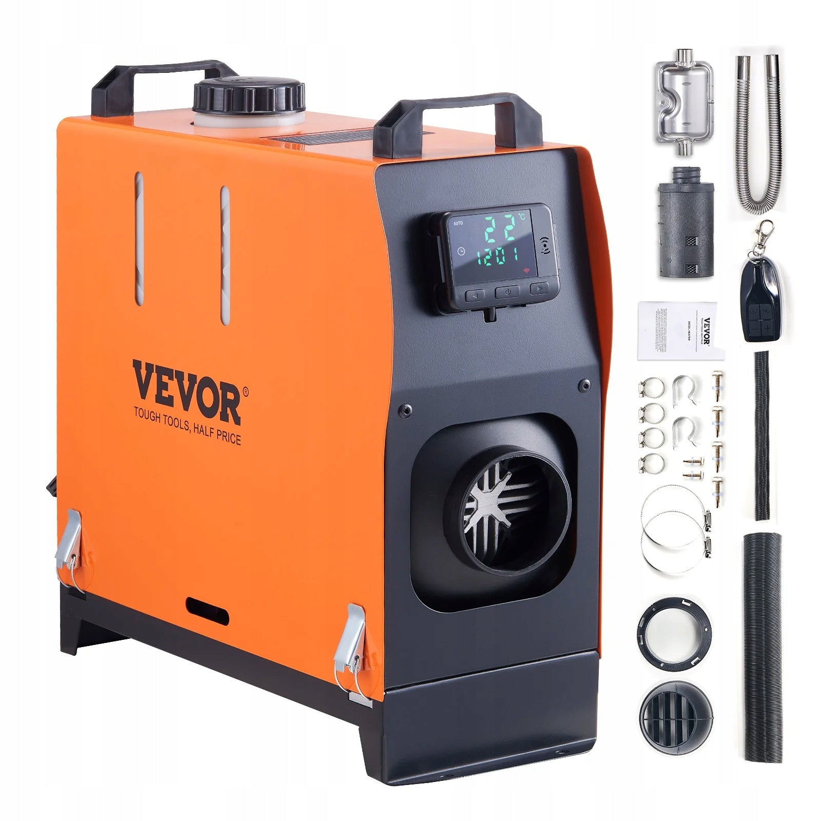 Oil heater 8kW 12V remote control application BT Vevor Brand Vevor