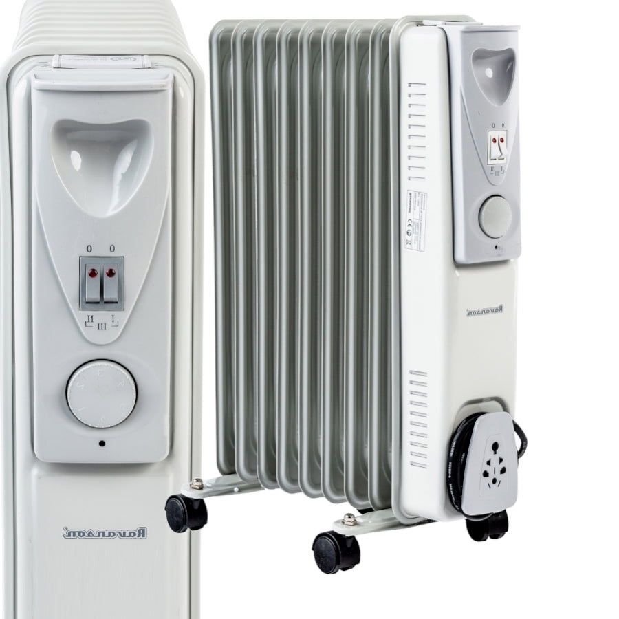Oil heater RAVANSON OH 09 2000 W white wheels Olejak