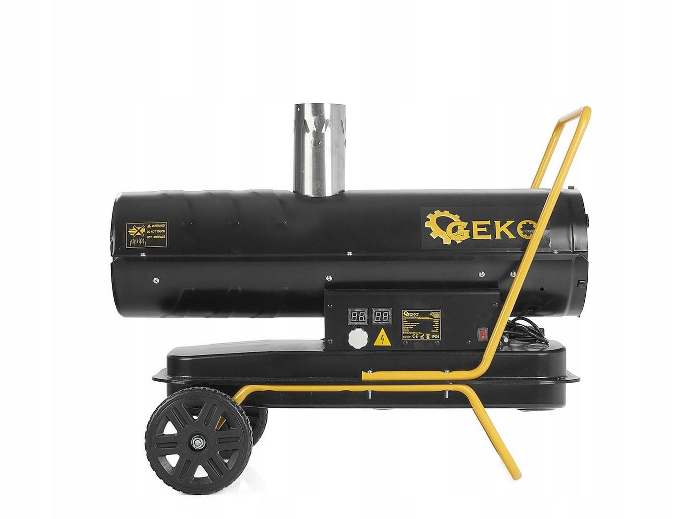 Oil heater with chimney 25 kW THERMOSTAT Tank 24 liters WHEELS Packaging status original