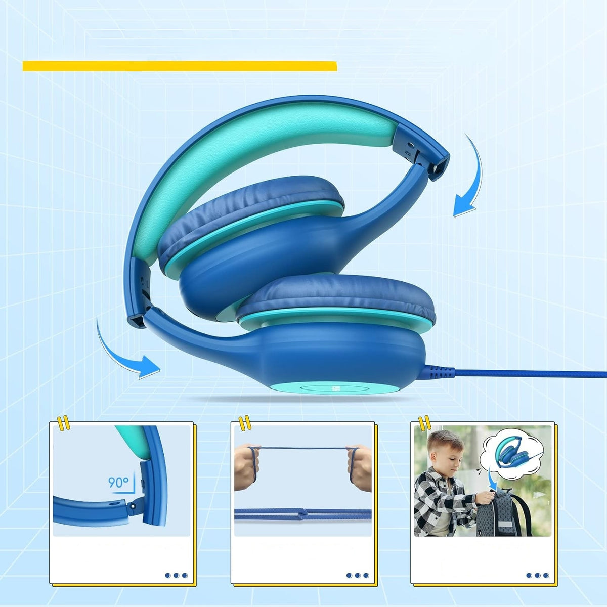 On-Ear Headphones Earfun K1 Kids Wired for Children Folding 85/94 dB Manufacturer code K1
