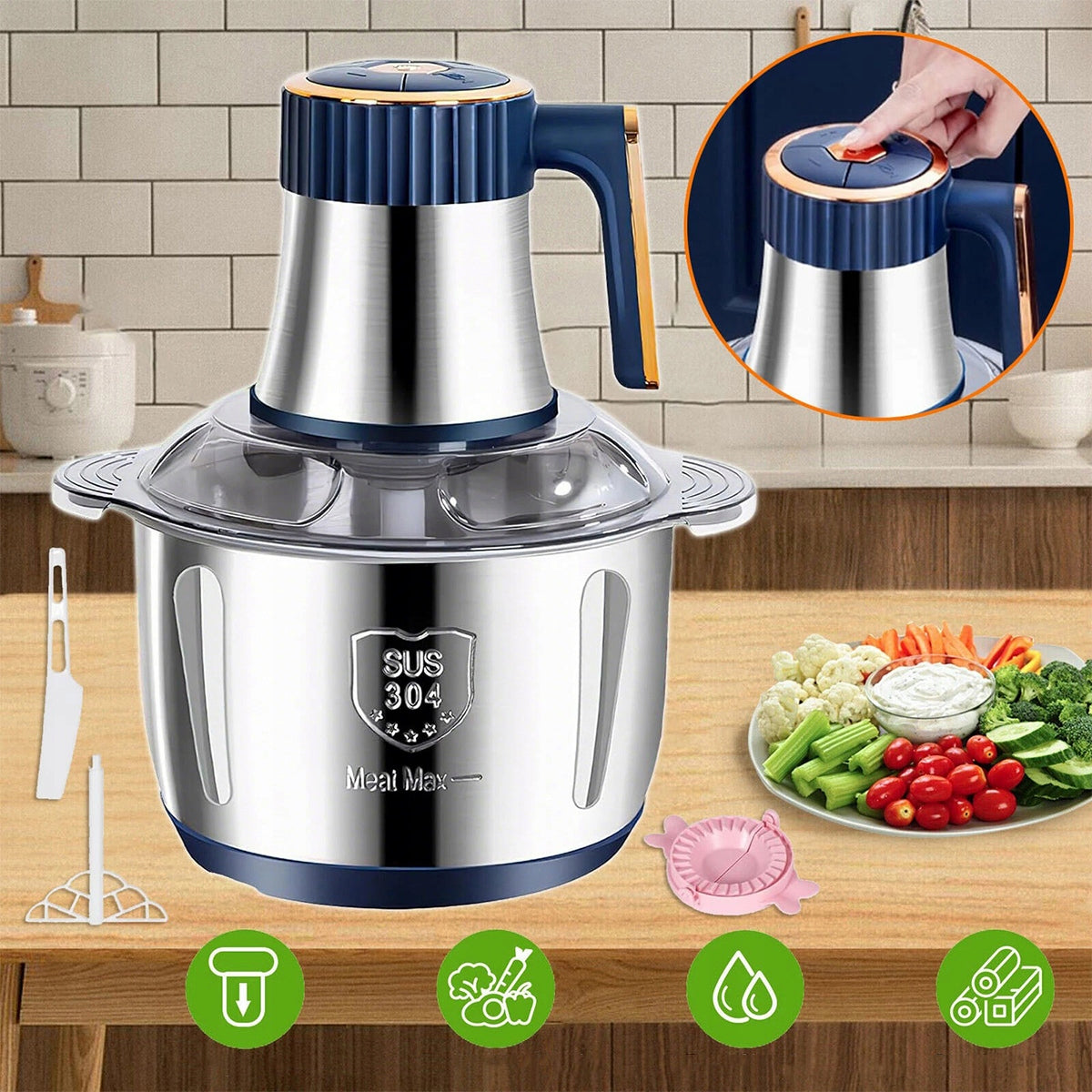 Onion Incisor Meat Shredder Kitchen Vegetables Malakser Blender 500W Brand no brand