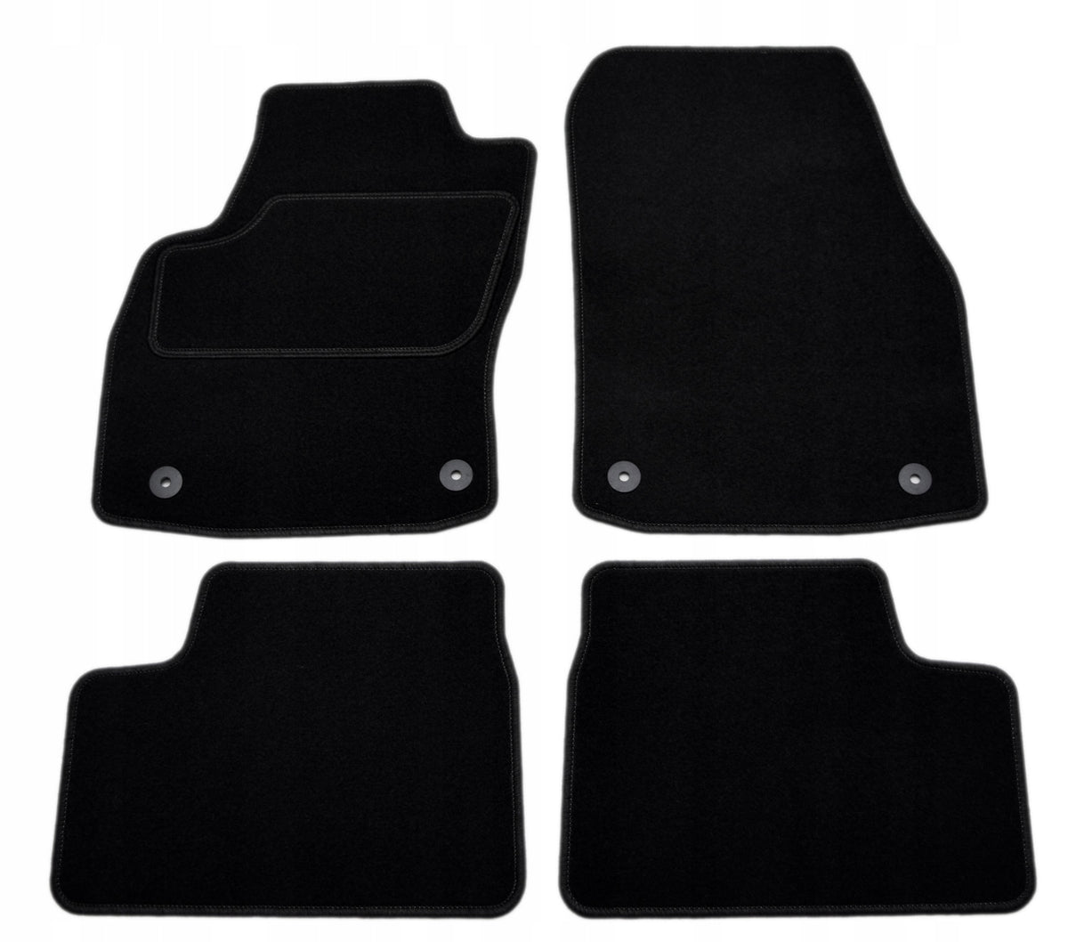 Opel Astra III H HB 2004-2014r. Black velour rugs - Economy.