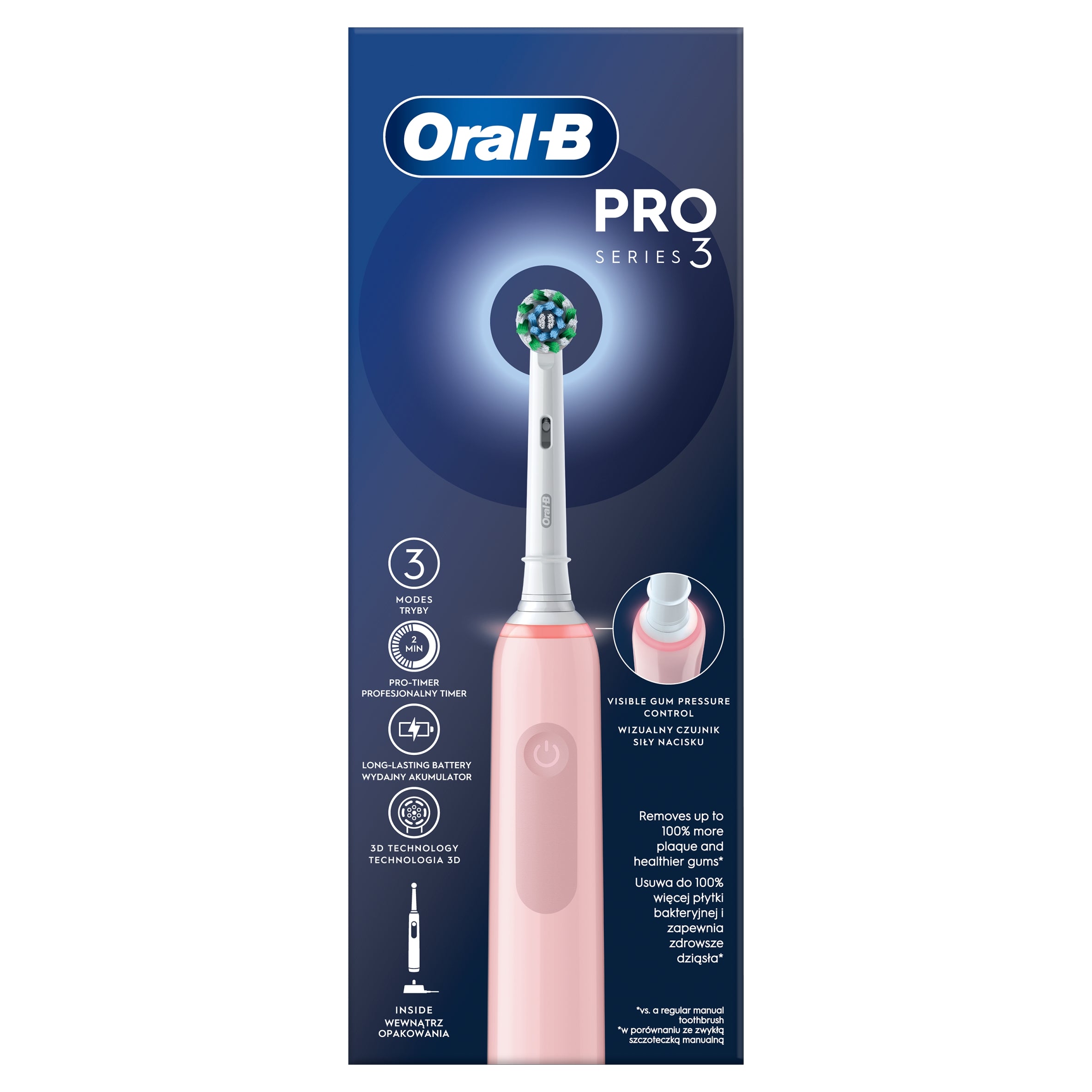 Oral-B Pro 3 3000 Electric toothbrush pink
