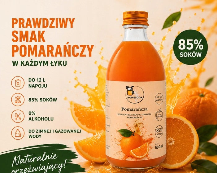 Orange Flavoured Syrup Concentrate for Sodastream Saturator by HomeSoda Packaging status original
