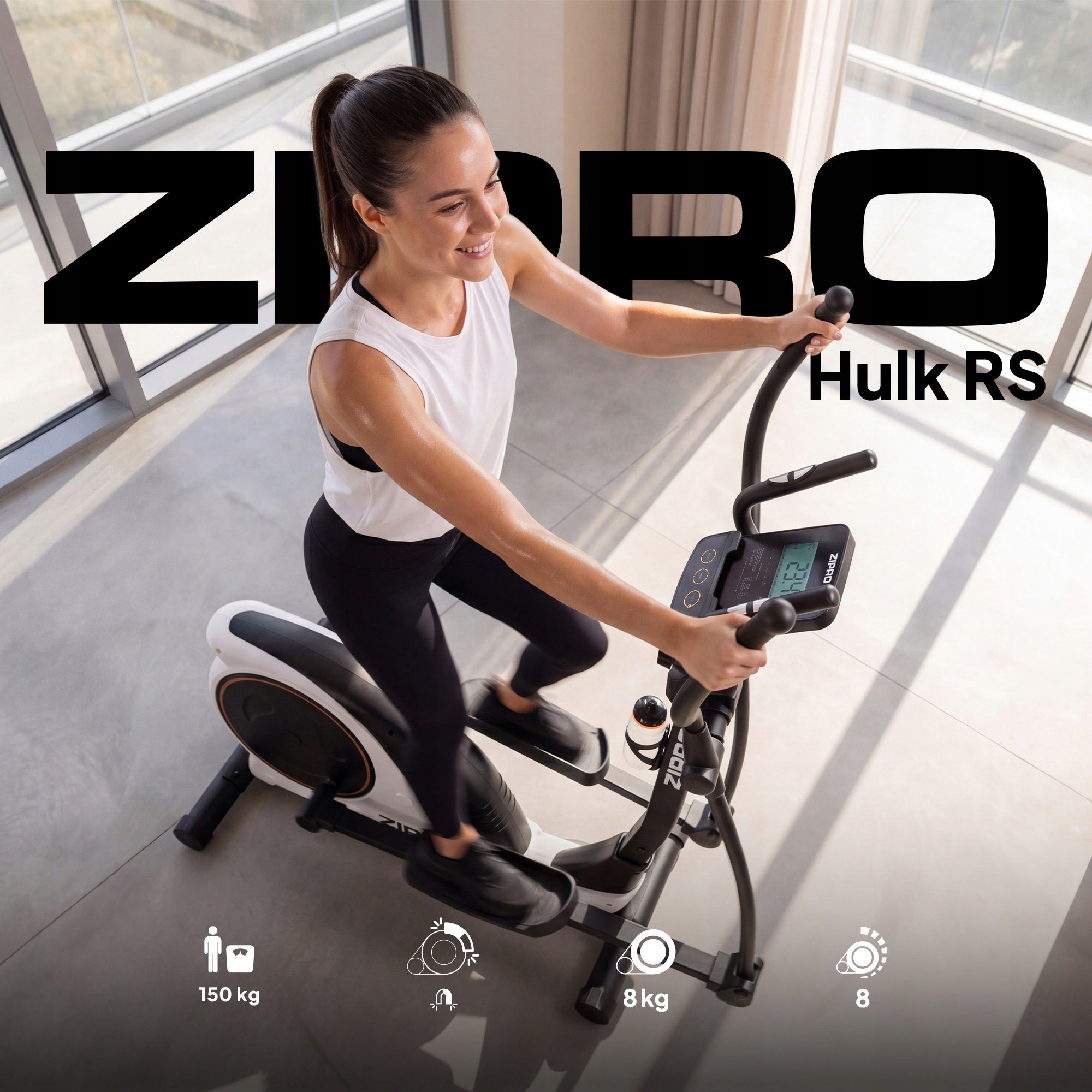 Orbi-trek ELLIPTICAL TRAINER Magnetic training LCD - HULK RS ZIPRO Brand Zipro