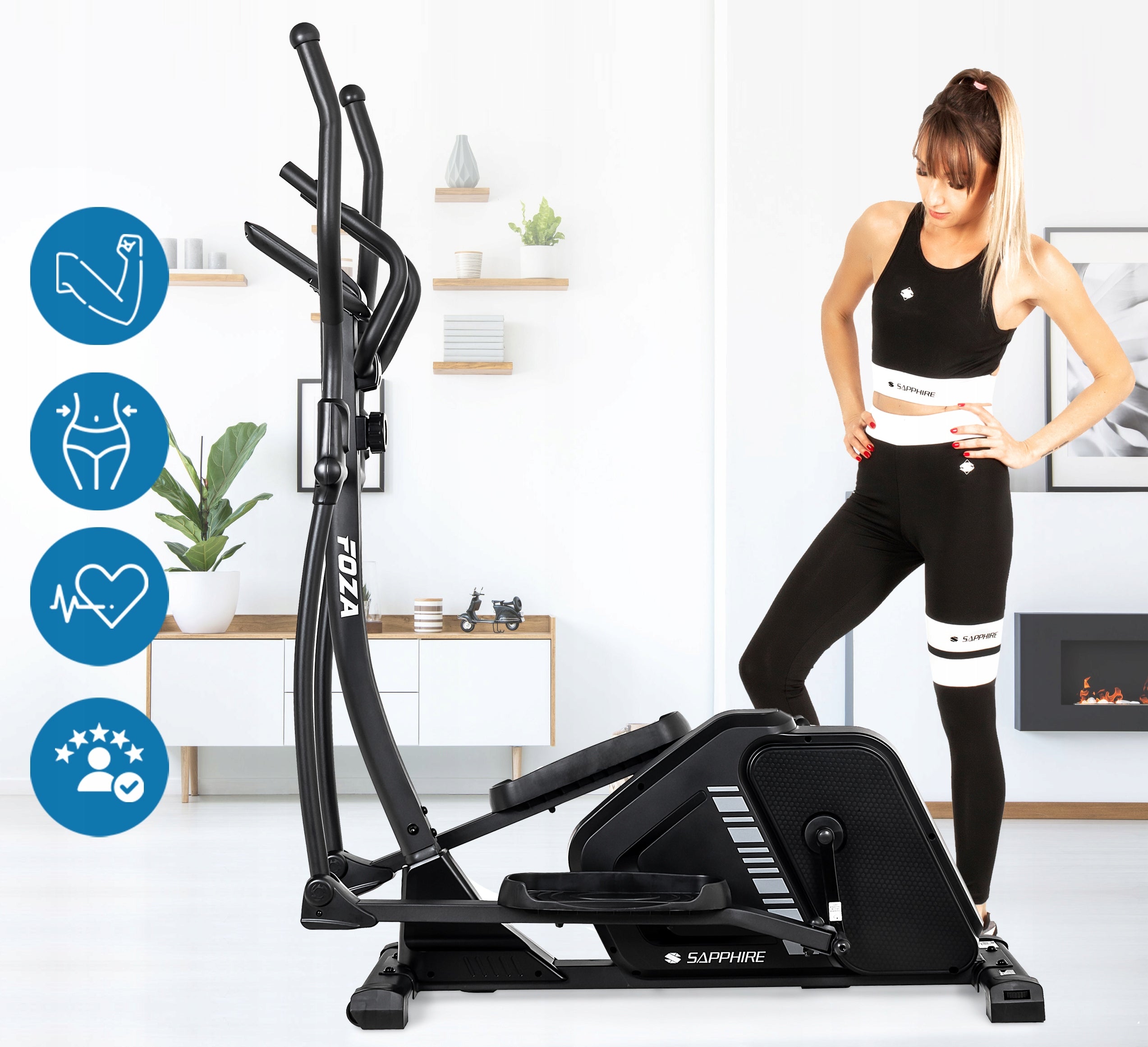Orbi-trek MAGNETIC ELLIPTICAL TRAINER FOZA exercise bike APPLICATIONS Manufacturer code ORBITREK_FOZA_SG-950E_BLACK