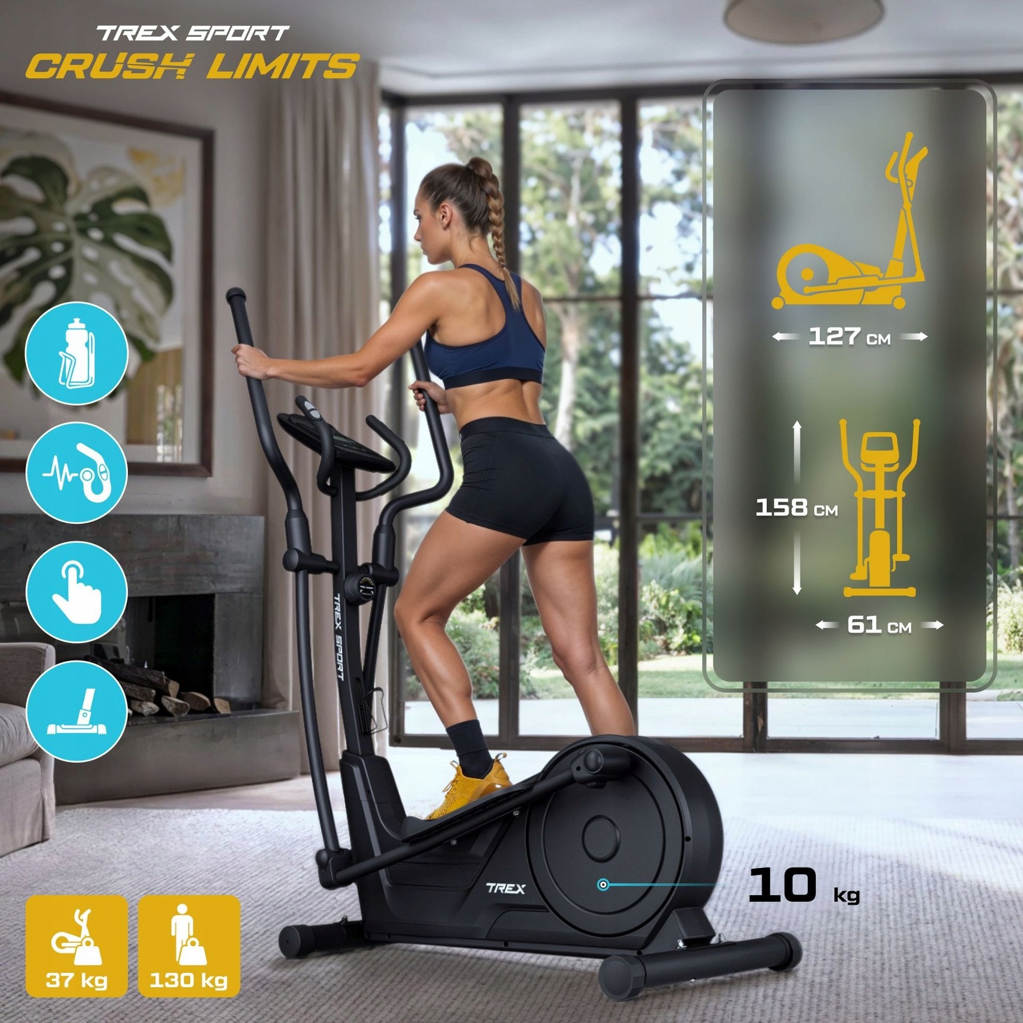 Orbi-trek Magnetic Trainer Elliptical Bike Kinomap LCD KRAD Trex Sport Packaging status original