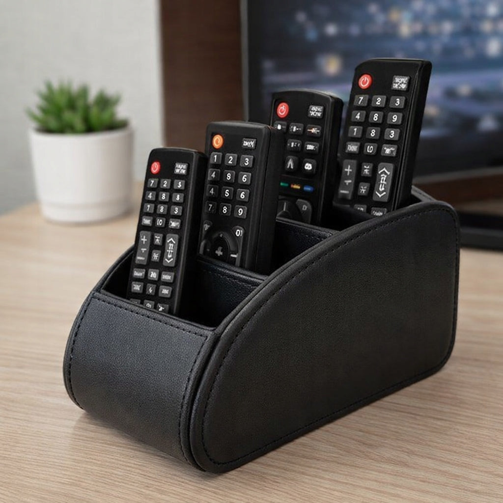 Organizer elegant remote control container 5 compartments black