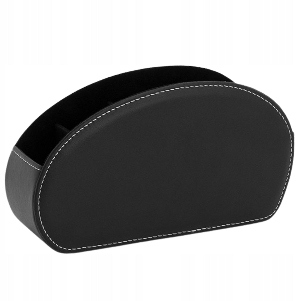 Organizer for remote controls – 5 compartments, black, leather-like Model organizer
