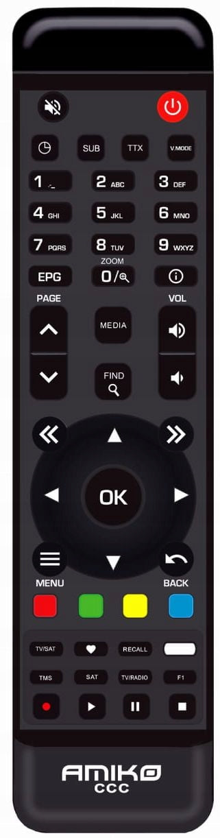 Original AMIKO Remote Control for DVB Tuner Decoder - T HD82xx Impulse