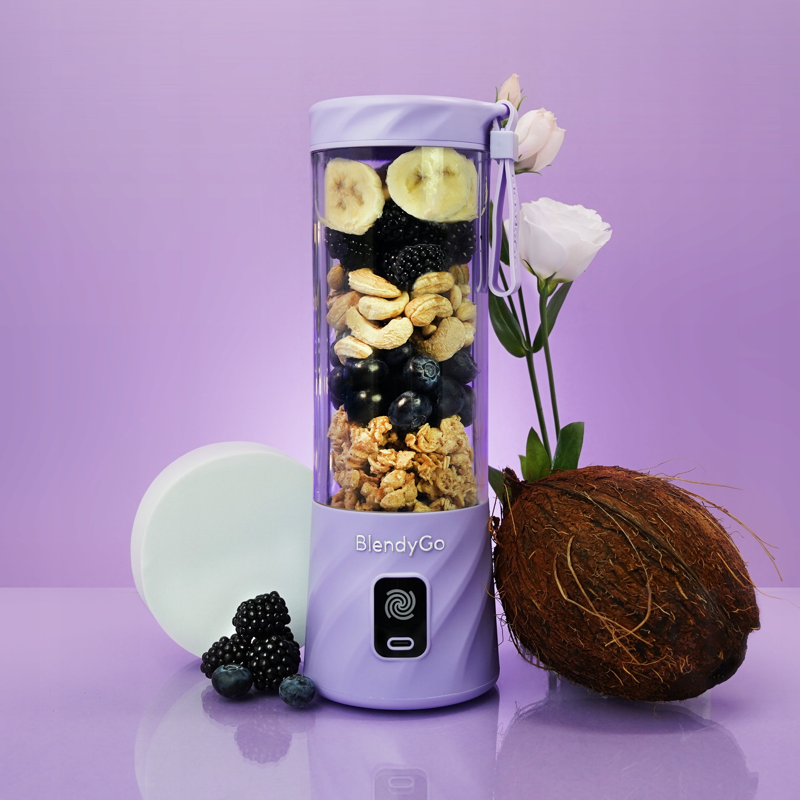 Original Blender BlendyGo 3 - Wireless Chalice Blender USB 550ml Brand BlendyGo