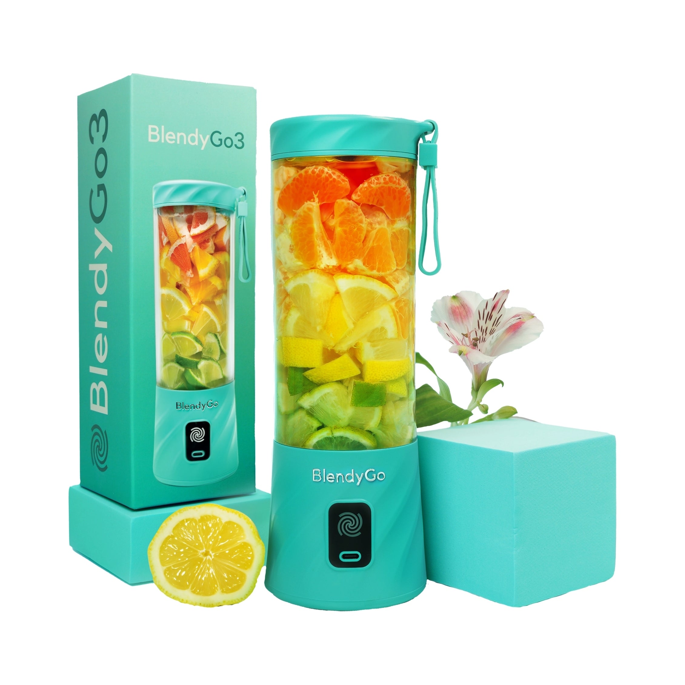 Original Blender BlendyGo 3 - Wireless Chalice Blender USB 550ml Manufacturer code Mikser do smoothie mini blender kielichowy 3