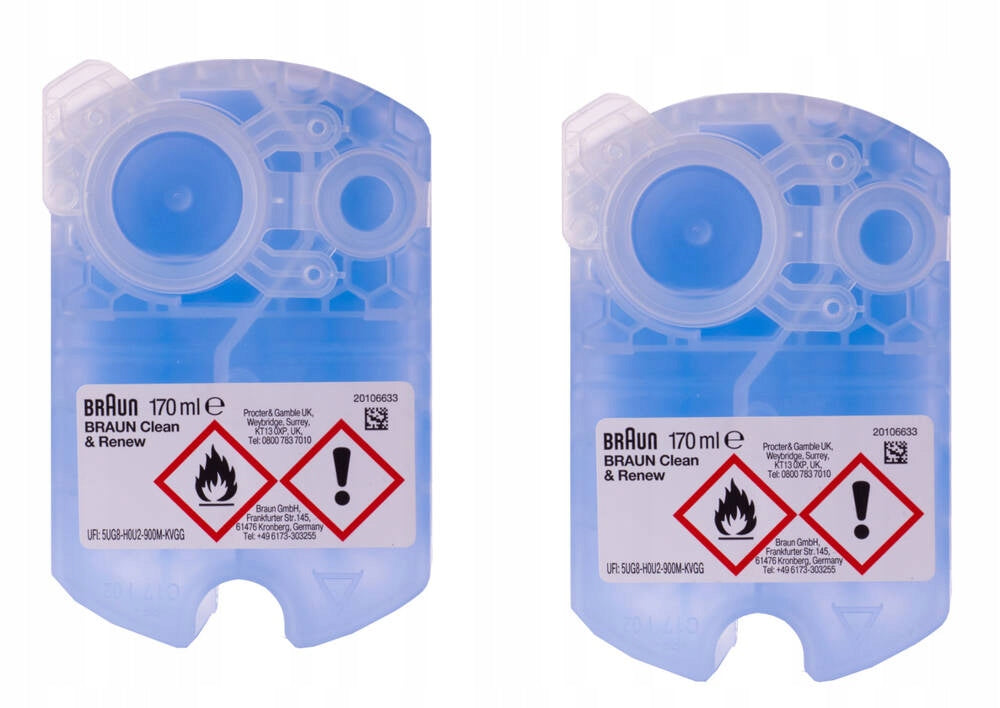 Original Braun CCR 2 Cartridge Liquid Clean & Renew for Lemon Shavers