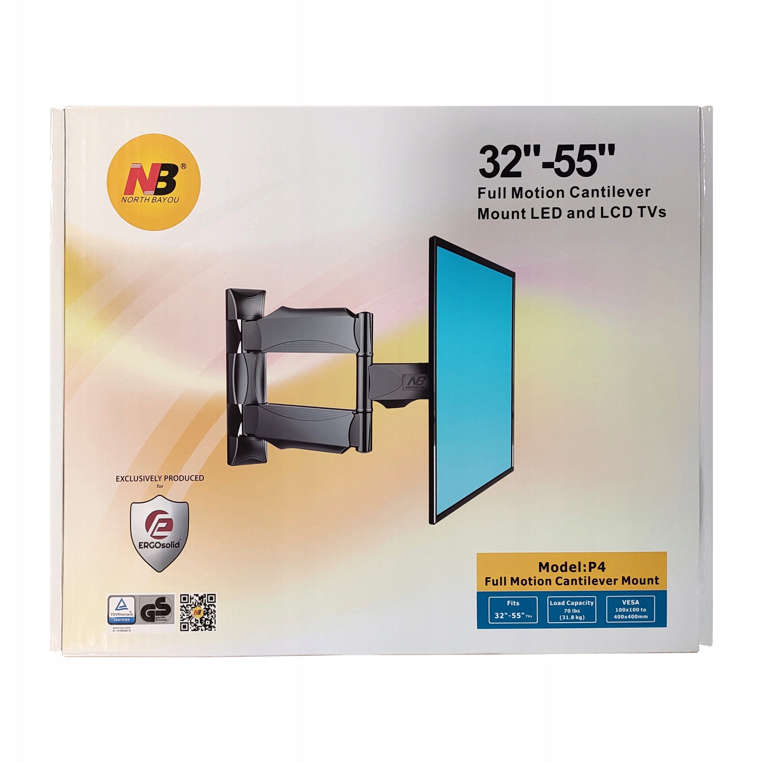 Original Rotating TV Holder TV Hanger 32"-55" 31kg Cert. TUV Manufacturer code P4