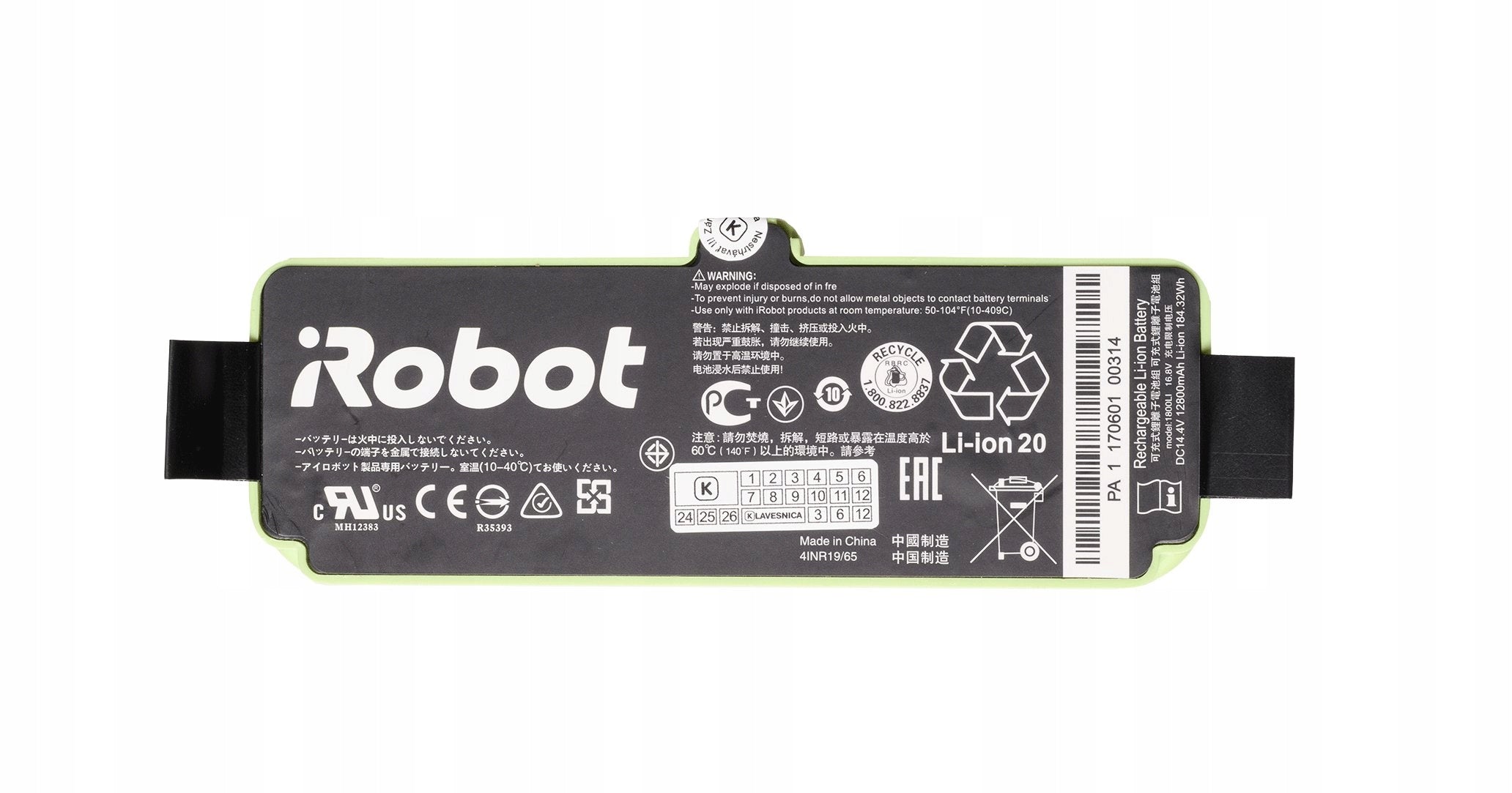 Originál batéria pre iRobot Roomba, Kapacita: 7800 mAh Manufacturer iRobot