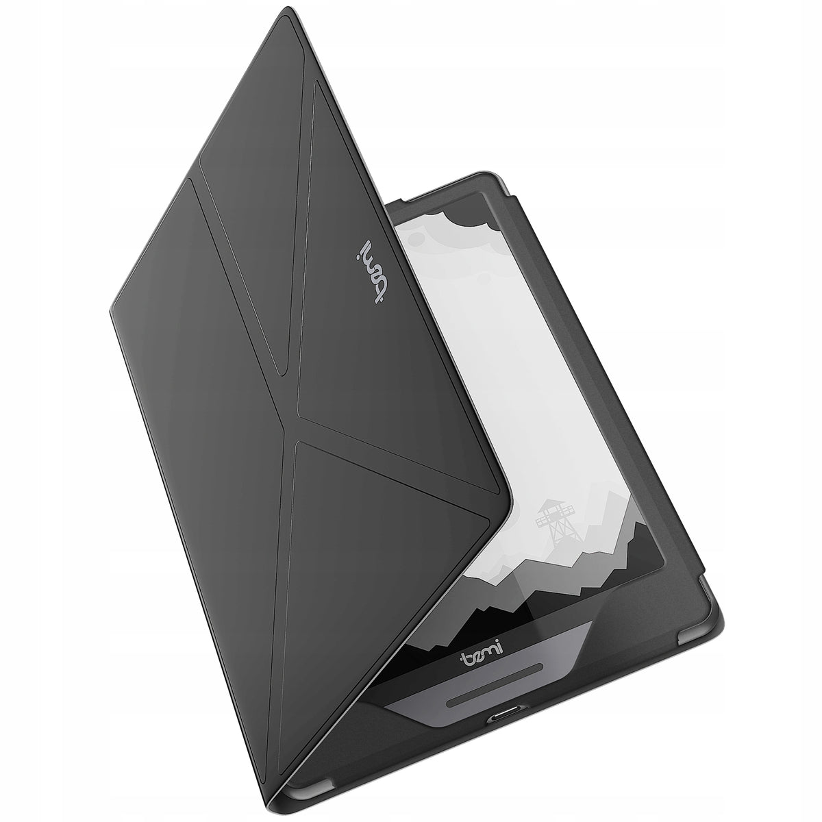 Original case for Bemi Cognita Tab 8 Pro PU reader stand dark grey