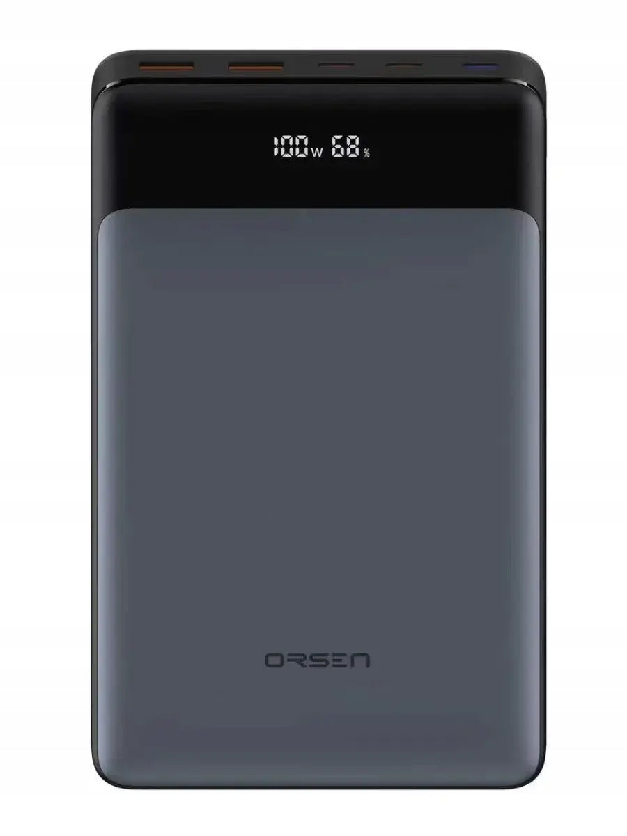 Orsen E65 Power Bank 40000mAh 100W PD PPS Real Time Power Display Gray
