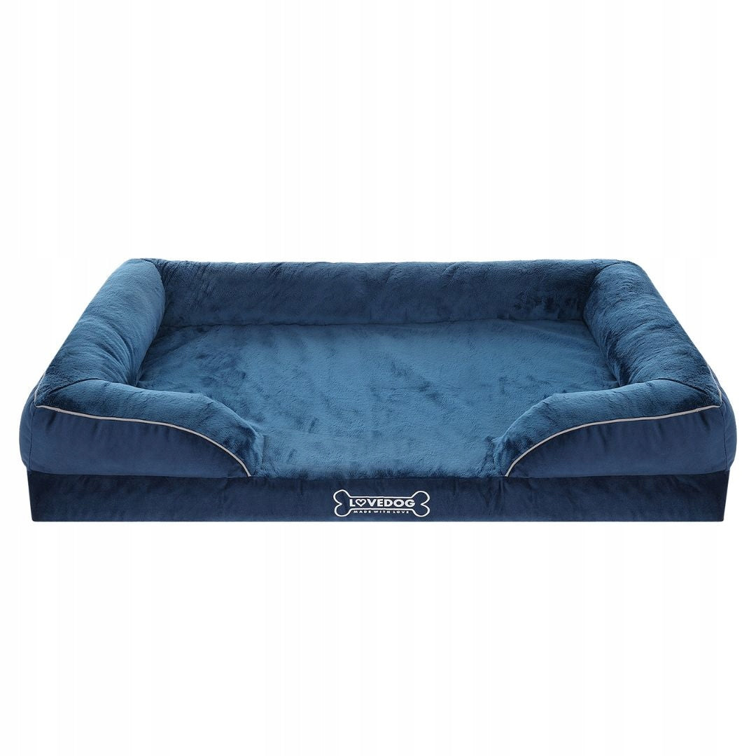 Orthopedic Dog Bed Waterproof Large L 90x60 Navy Blue Brand Lovedog