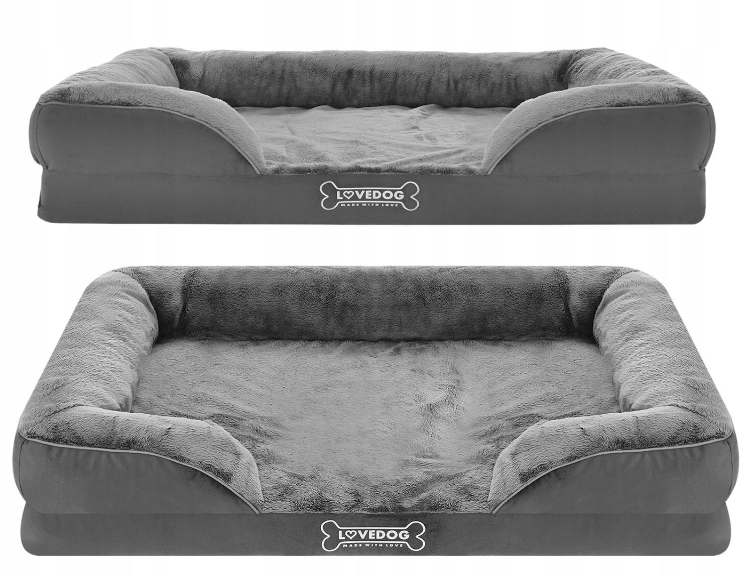 Orthopedic Dog Bed Waterproof Large L 90x60 OrtoMax Brand Lovedog