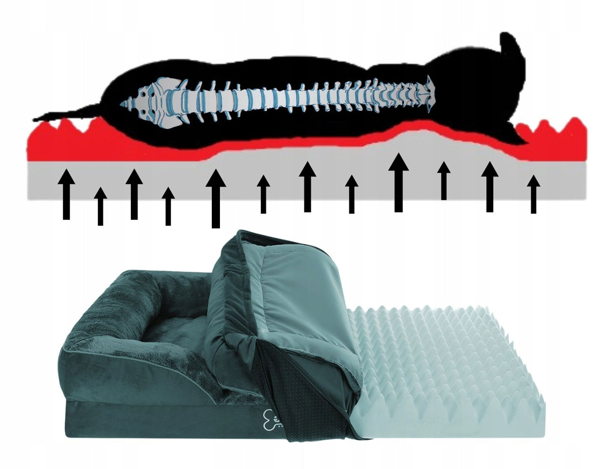 Orthopedic Dog Bed Waterproof Large, L 90x60 OrtoMax Brand Lovedog