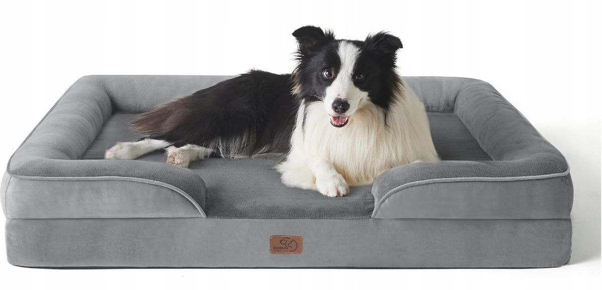 Orthopedic bed for dog Bedsure 89x63 cm with egg foam