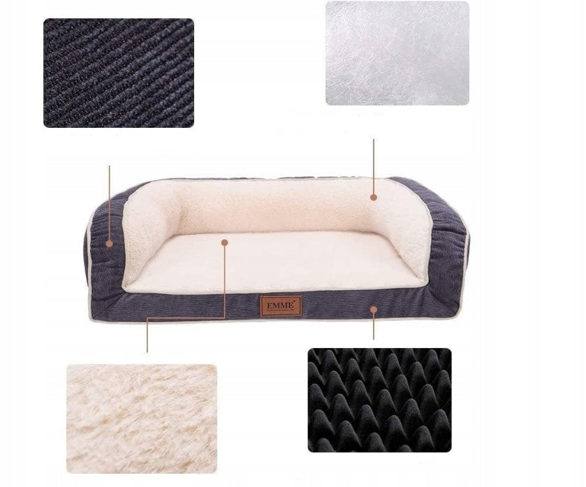Orthopedic dog bed with foam cover can be washed EMME Manufacturer code B0BCPTQ2L