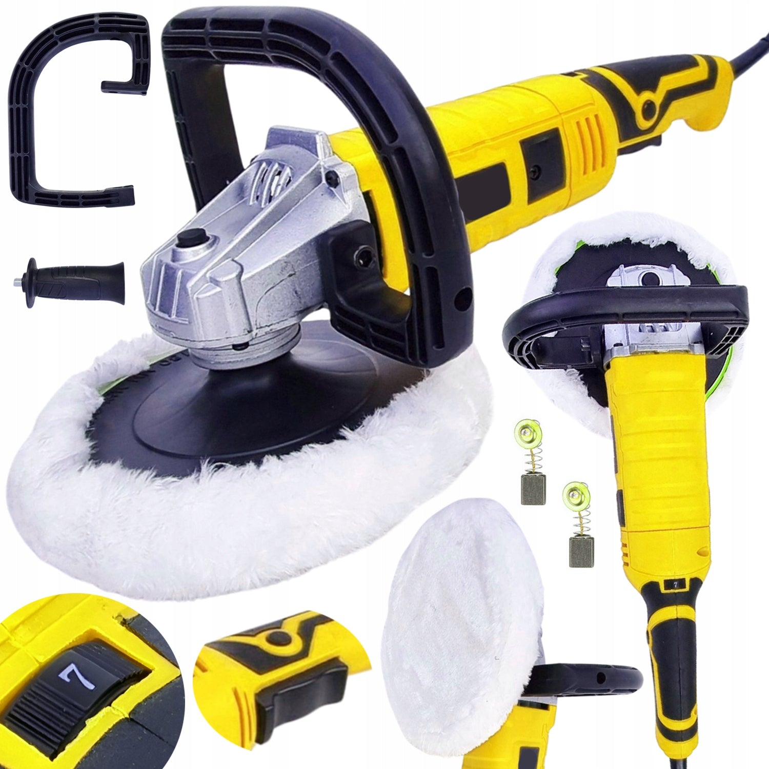Oscillating Car Polisher For Varnish With Rotation Adjustment Efficient 2600