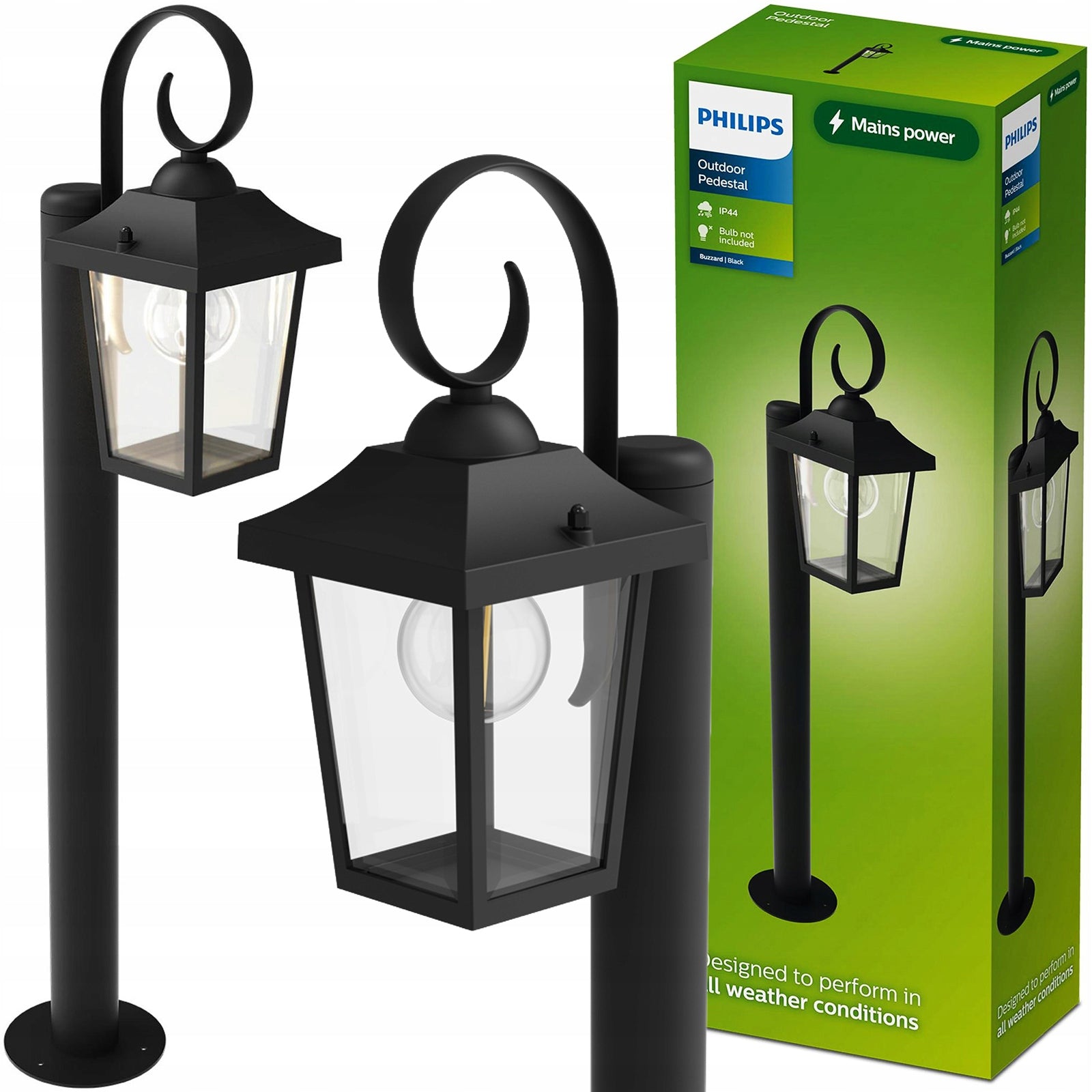 Outdoor Garden Lamp LED E27 POST 75cm PHILIPS BUZZARD