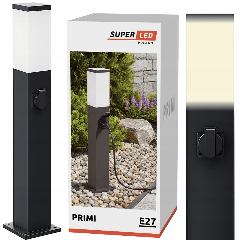 Outdoor Garden Lamp Standing E27 LED Post 65 cm + socket 230V