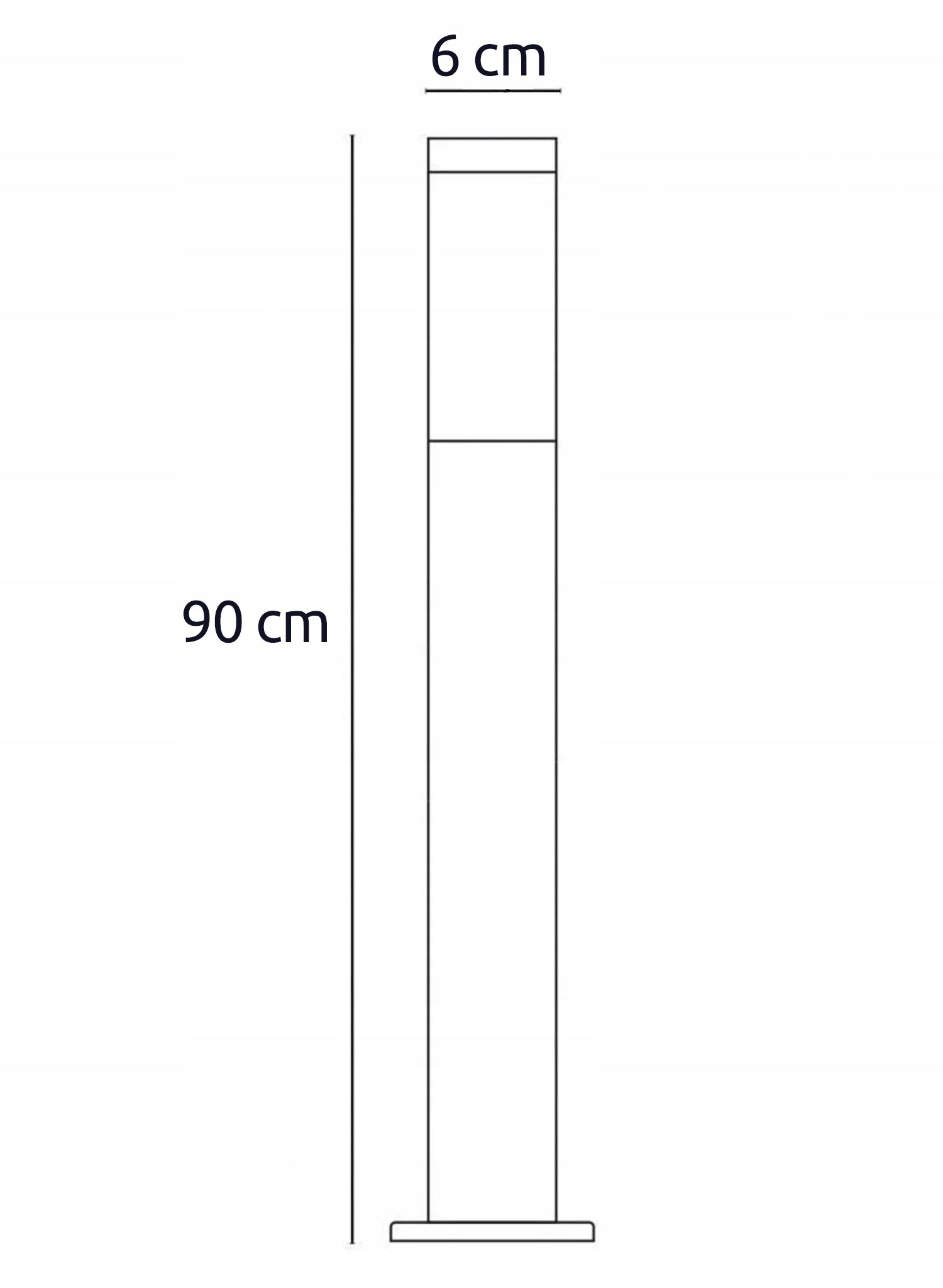 Outdoor Garden Lamp Standing E27 LED Post 90 cm + socket 230V Color black