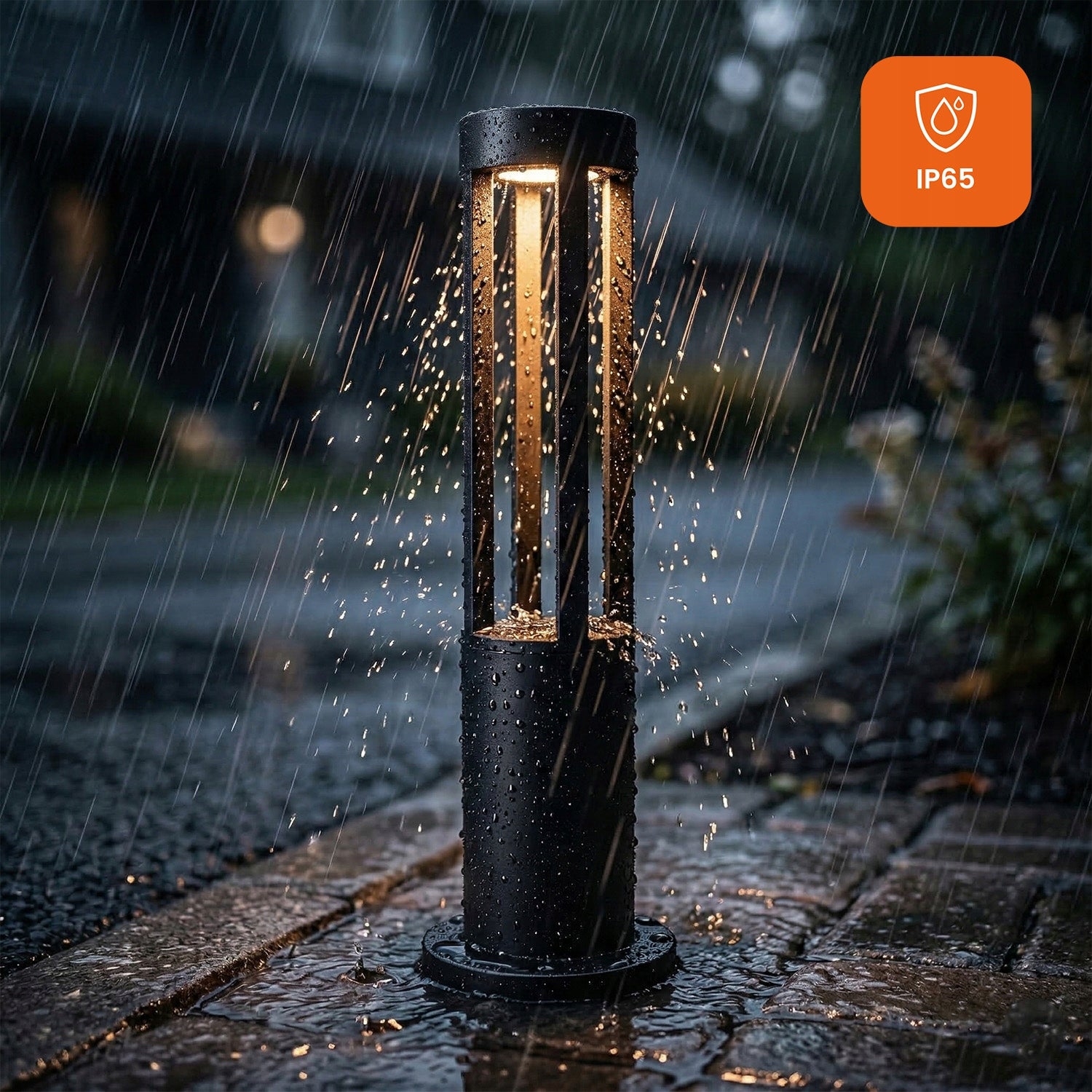 Outdoor LED Garden Lamp Standing 60cm IP65 Post 12W Black 230V Number of light points 1