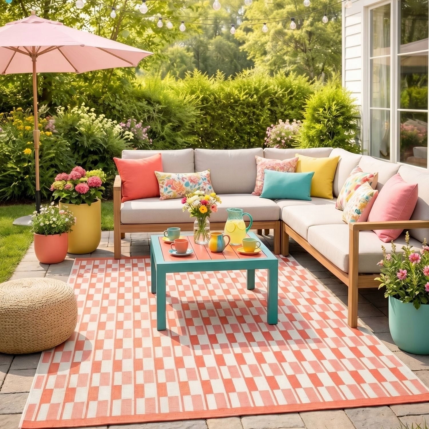 Outdoor Terrace Rug 160x220 Waterproof Terrace Rug for Balcony String Manufacturer code EF0273