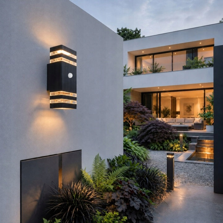 Outdoor Wall Lamp Facade Garden Lamp IP54 2X GU10 PIR Motion Sensor Manufacturer code 8552