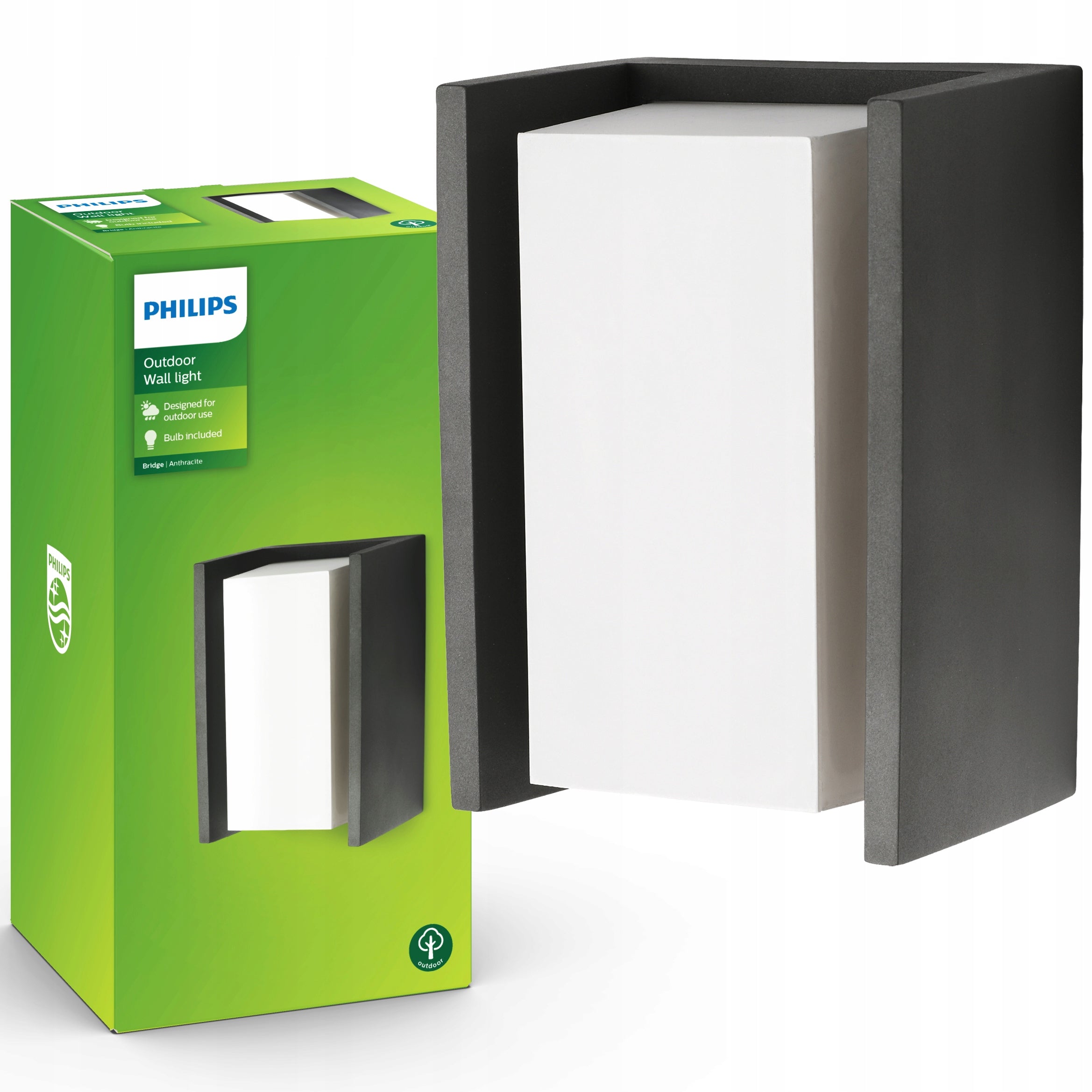 Outdoor Wall Lamp Garden Facade Lamp E27 LED PHILIPS BRIDGE IP44